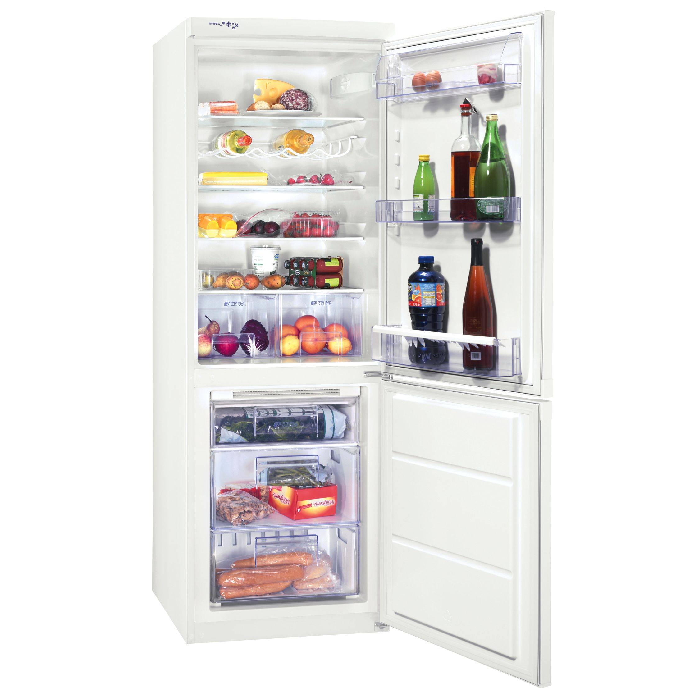 Zanussi ZRB632FW Fridge Freezer, White at John Lewis