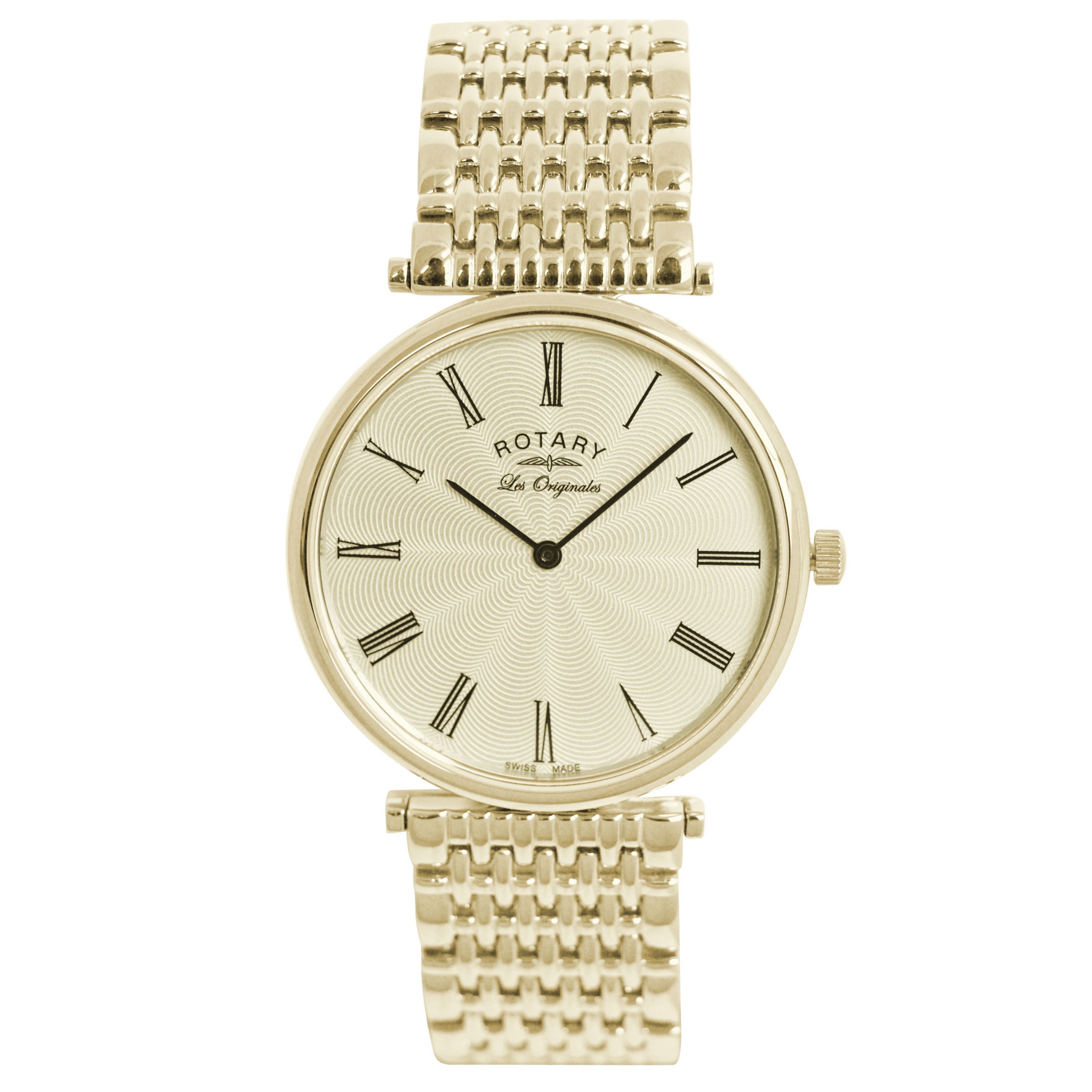 Rotary GB90002/45 Les Originales Men's Bracelet Watch, Gold at John Lewis