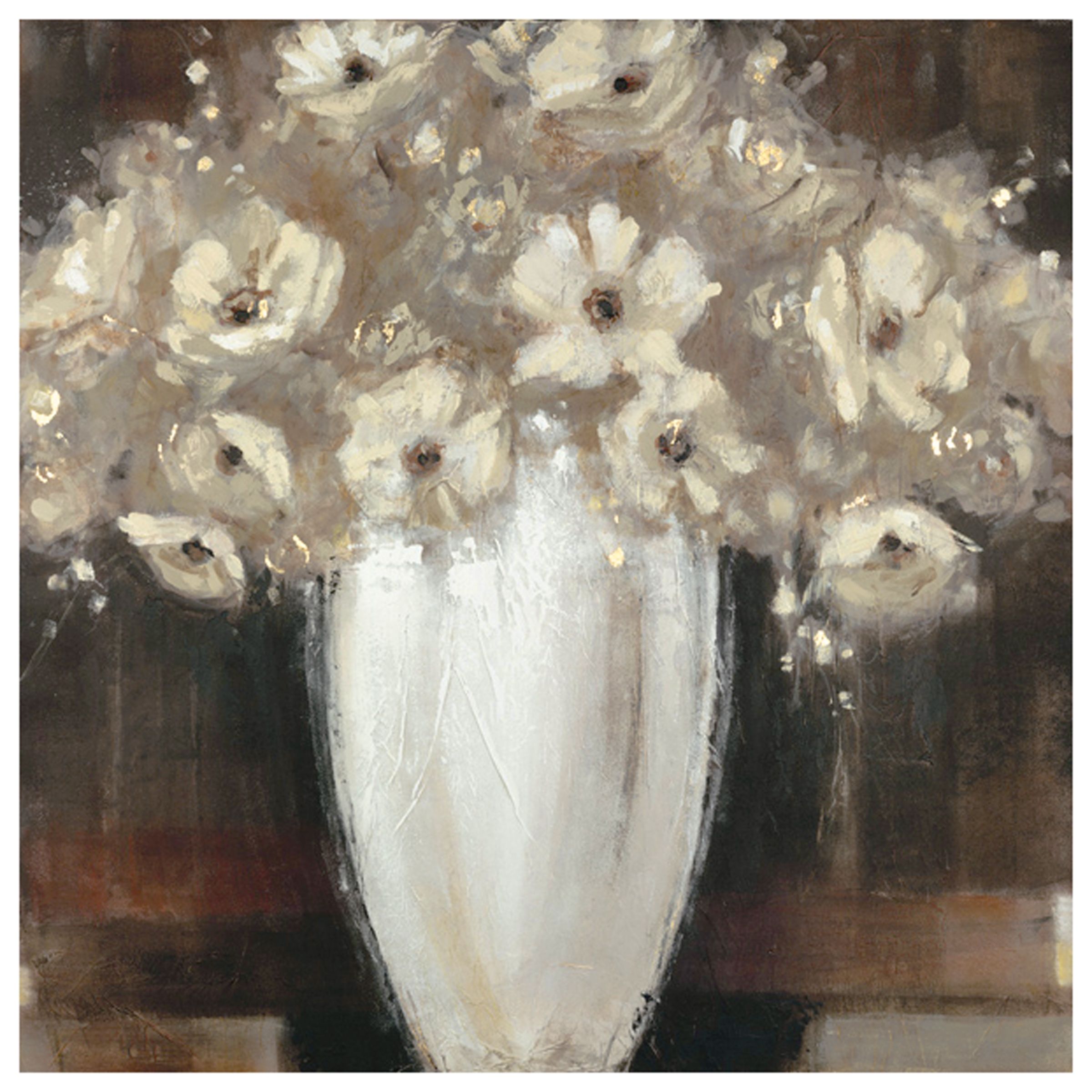 Double Cream Painting, 90x90cm at John Lewis