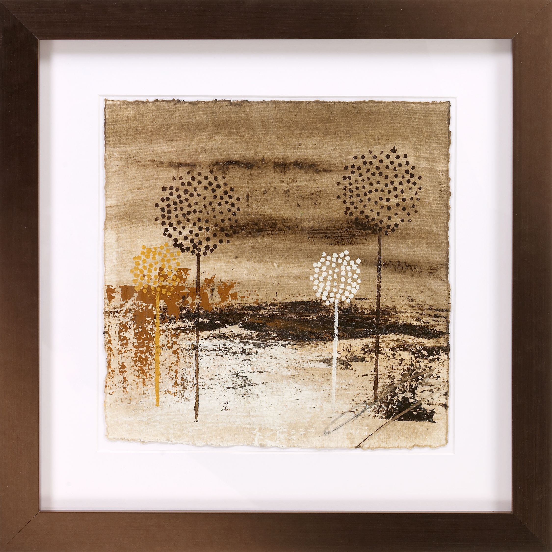 3 Trees Cluster Original Painting, 57x57cm
