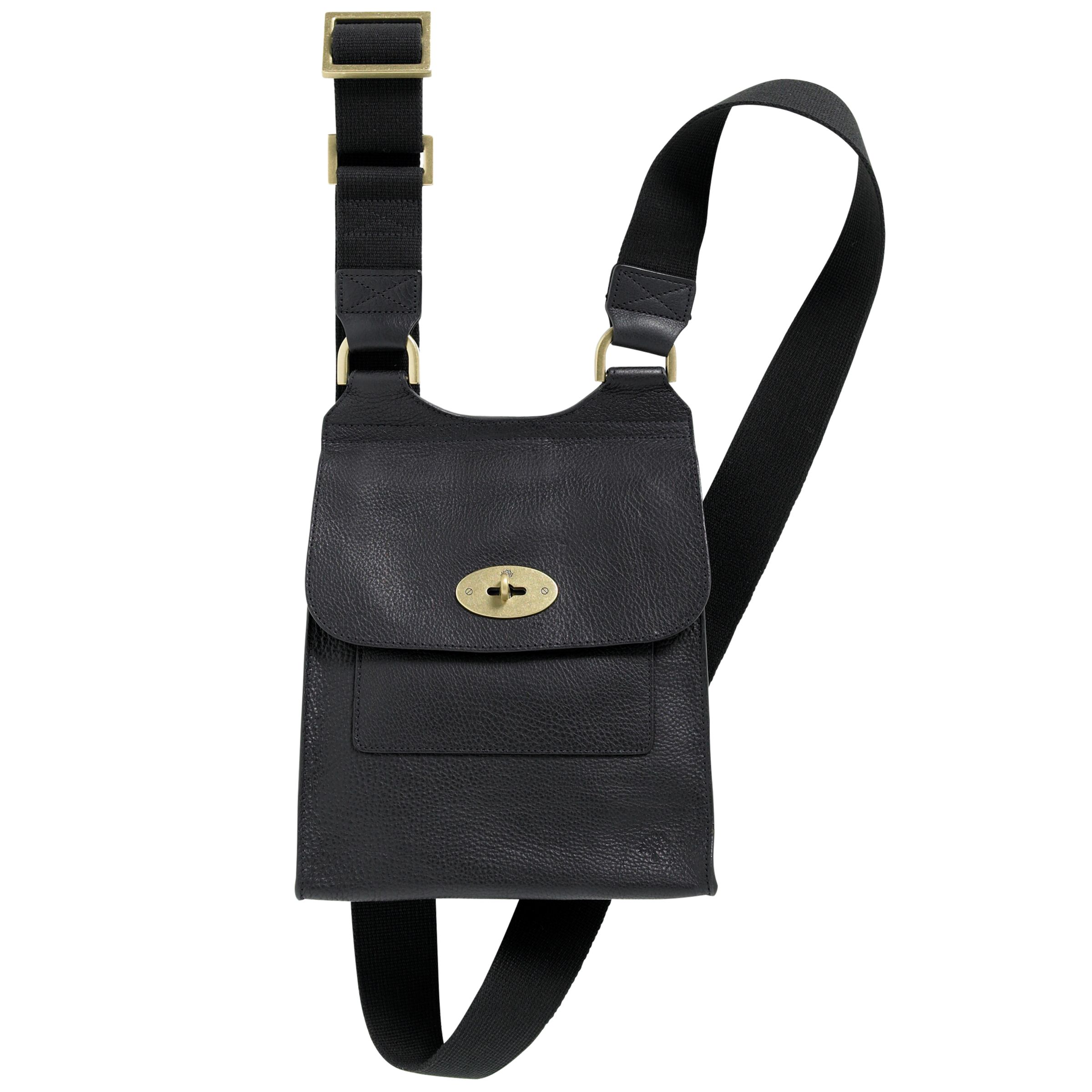 Mulberry Antony Satchel Across Body Bag, Black at JohnLewis