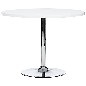 Pearl Round Table, White Gloss