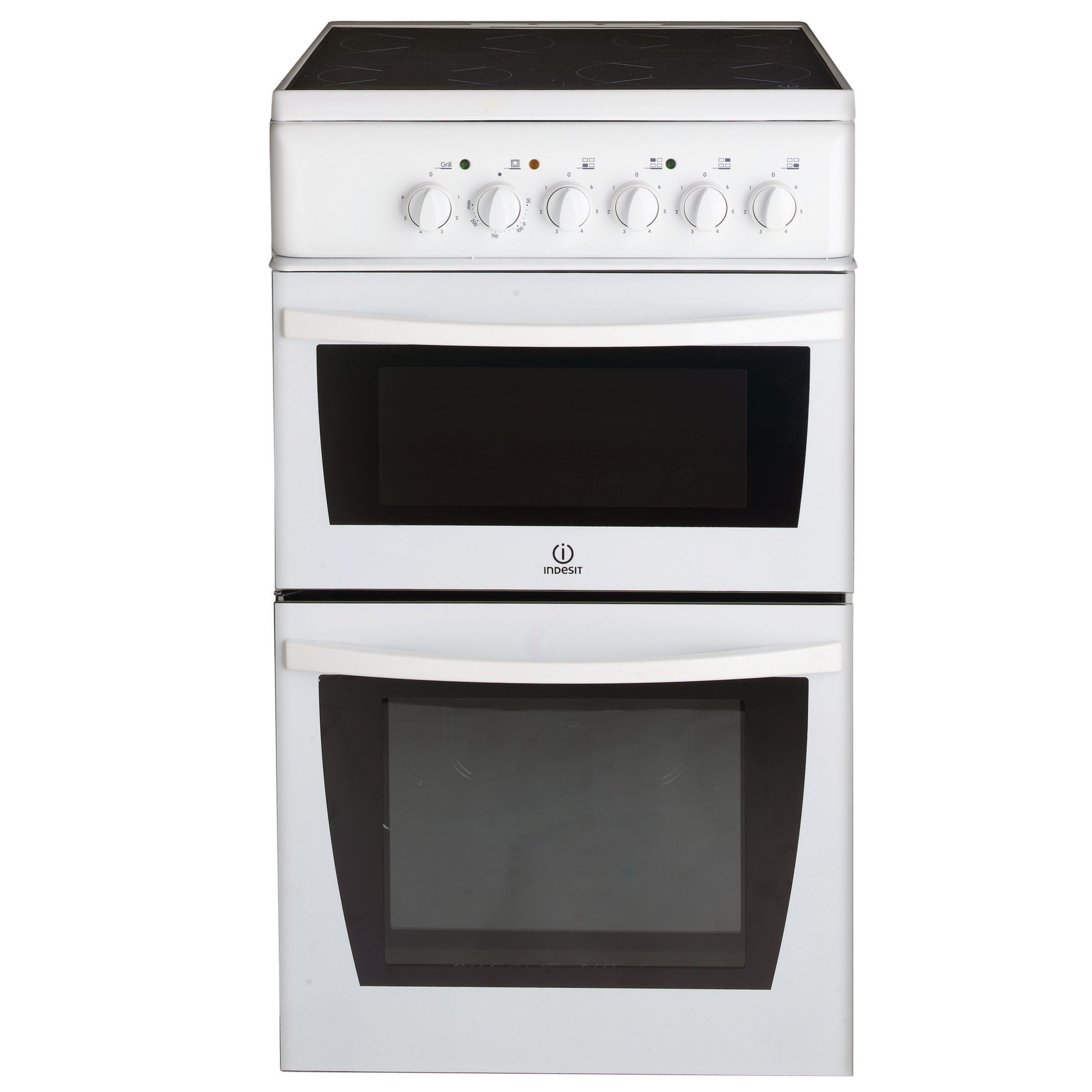 Indesit KD3C1WG Electric Cooker, White at John Lewis