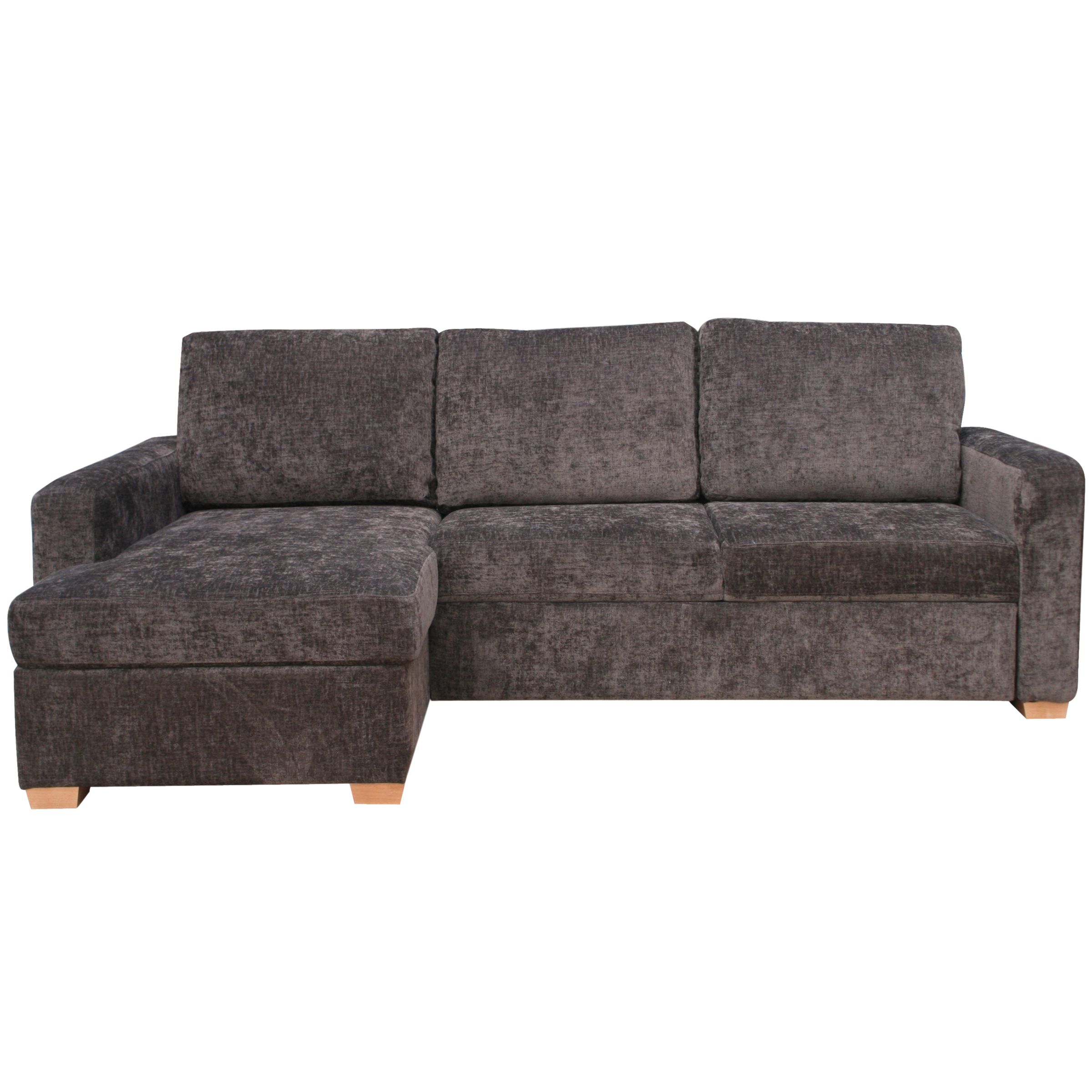 John Lewis Tara LHF Sofa Bed, Chocolate