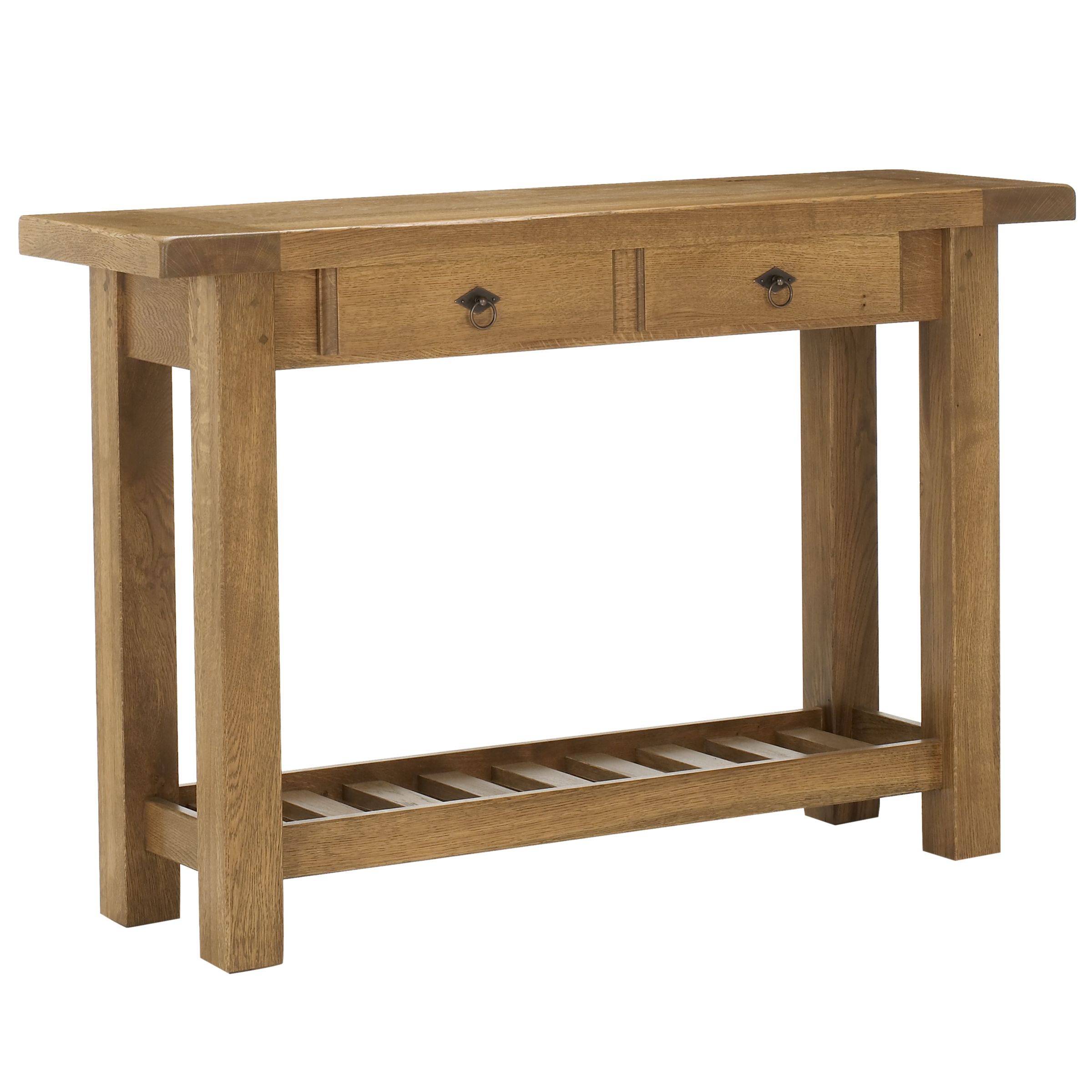 John Lewis Ardenne Console Table with Shelf, Cognac