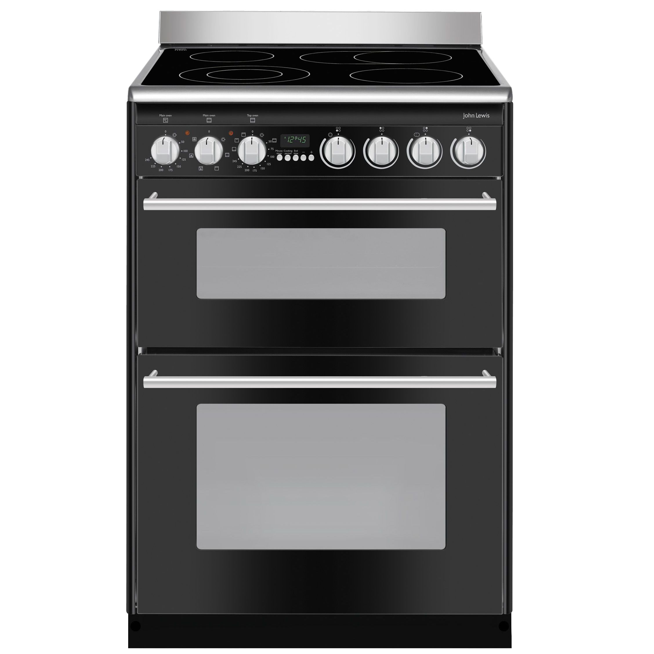 John Lewis JLFSEC606 Electric Cooker, Black at John Lewis