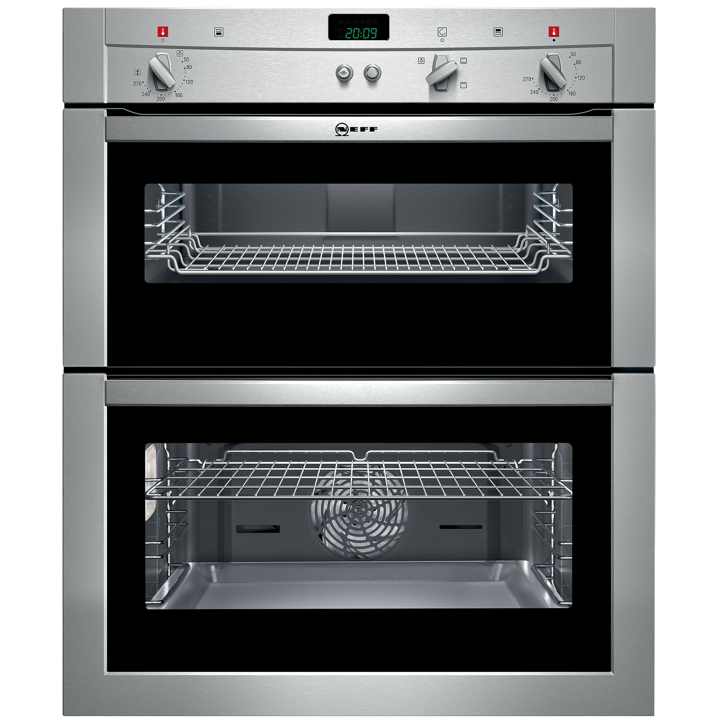 Neff U17M42NOGB Double Electric Oven, Stainless Steel at John Lewis