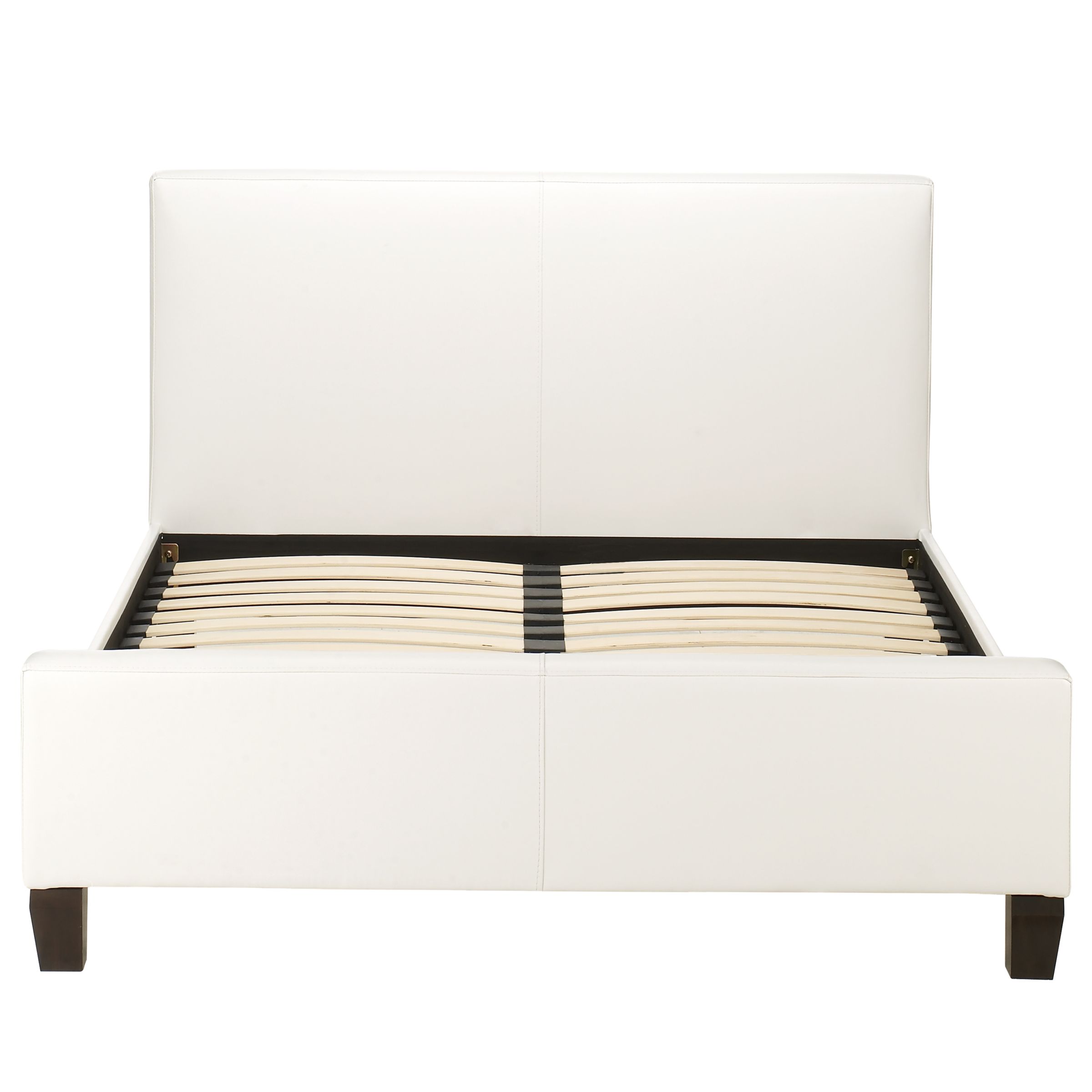 John Lewis Calabria Vinyl Bedstead, White, Double