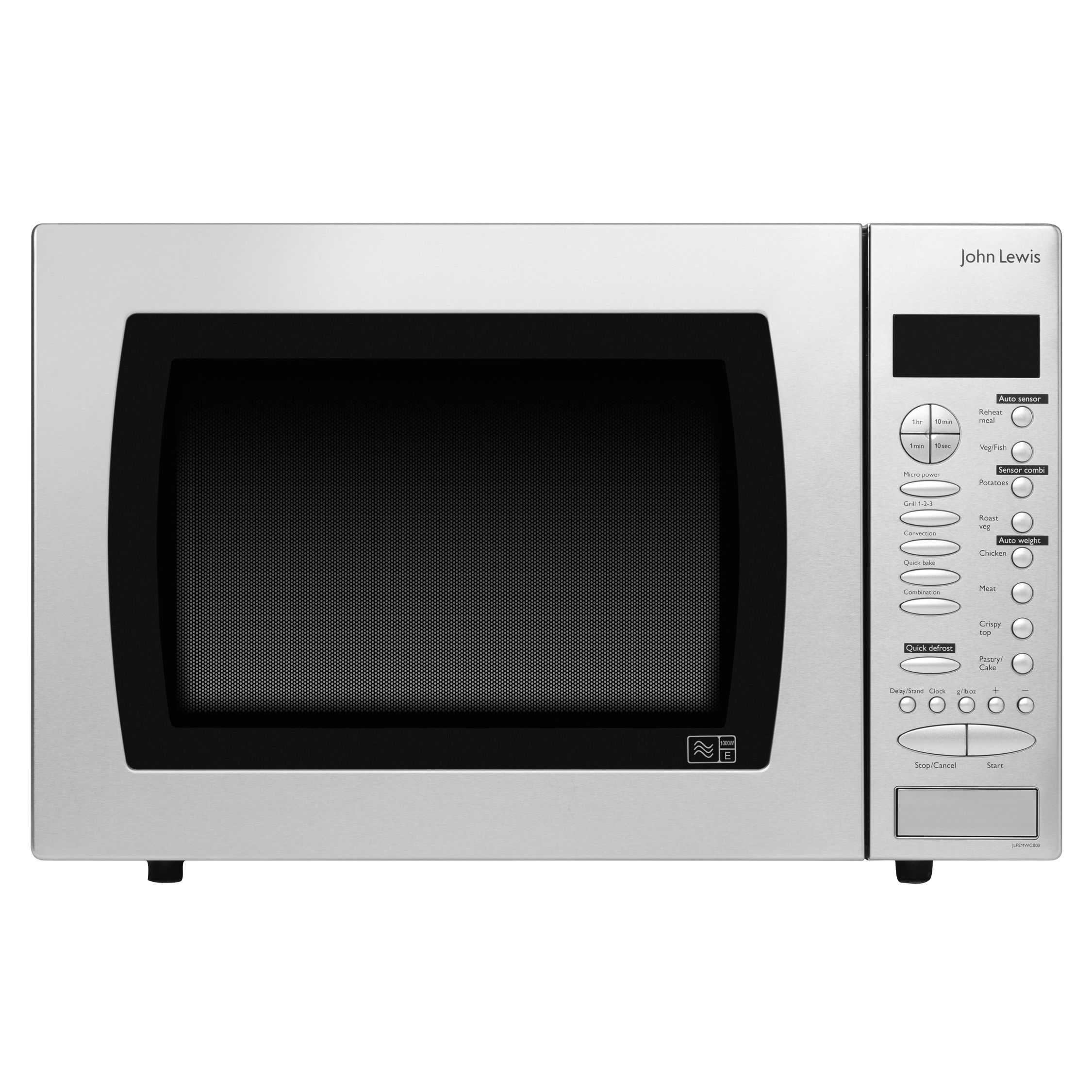 John Lewis JLFSMW003 Combination Microwave, Stainless Steel