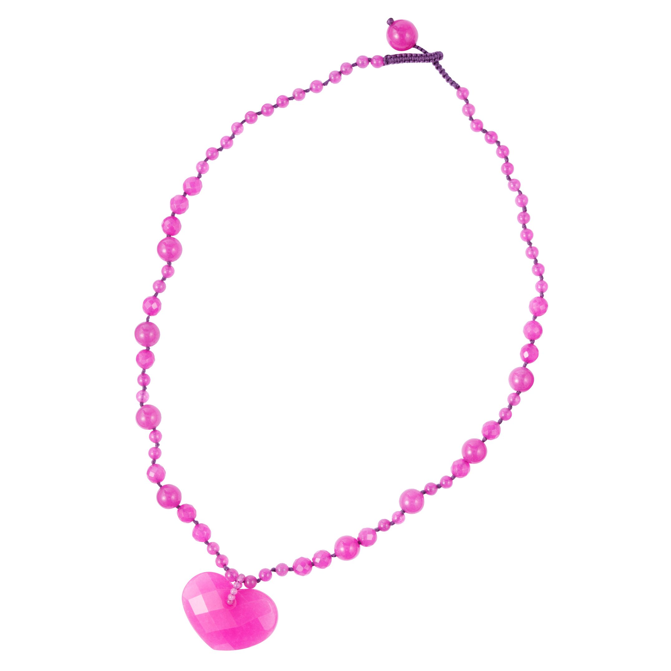 Lola Rose Small Faceted Heart Pendant Necklace, Pink