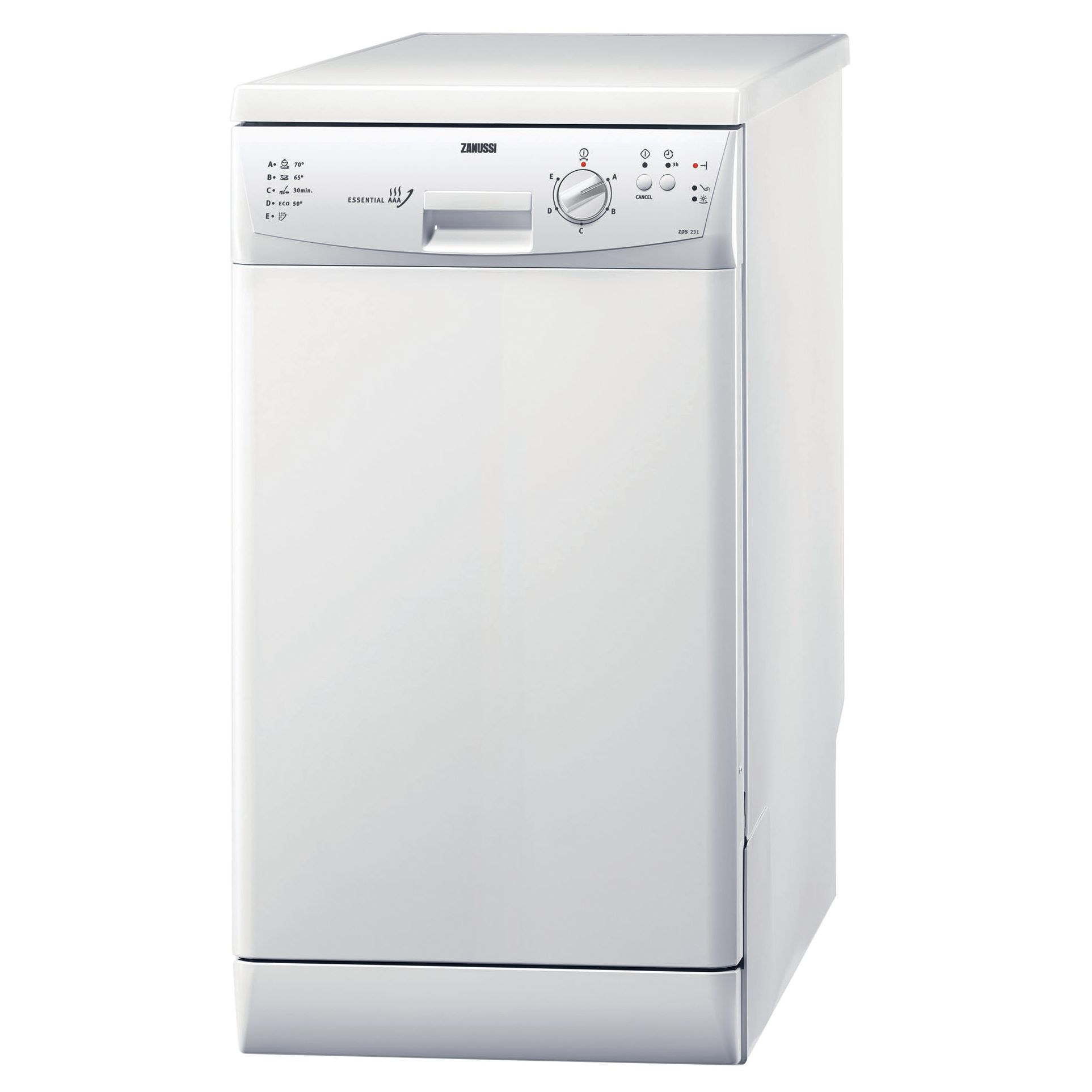 Zanussi ZDS231 Slimline Dishwasher, White