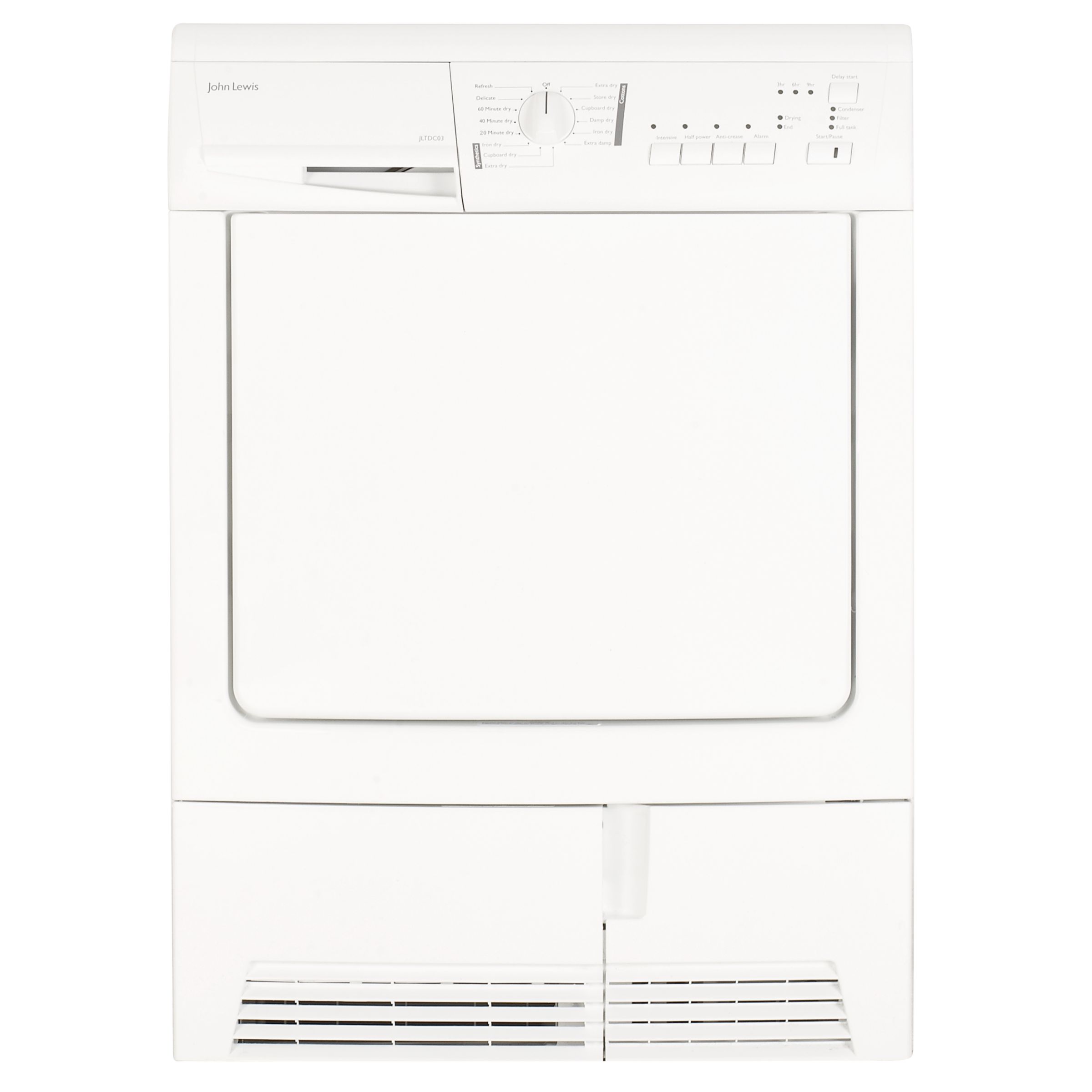 John Lewis JLTDC03 Condenser Sensor Tumble Dryer, White at John Lewis