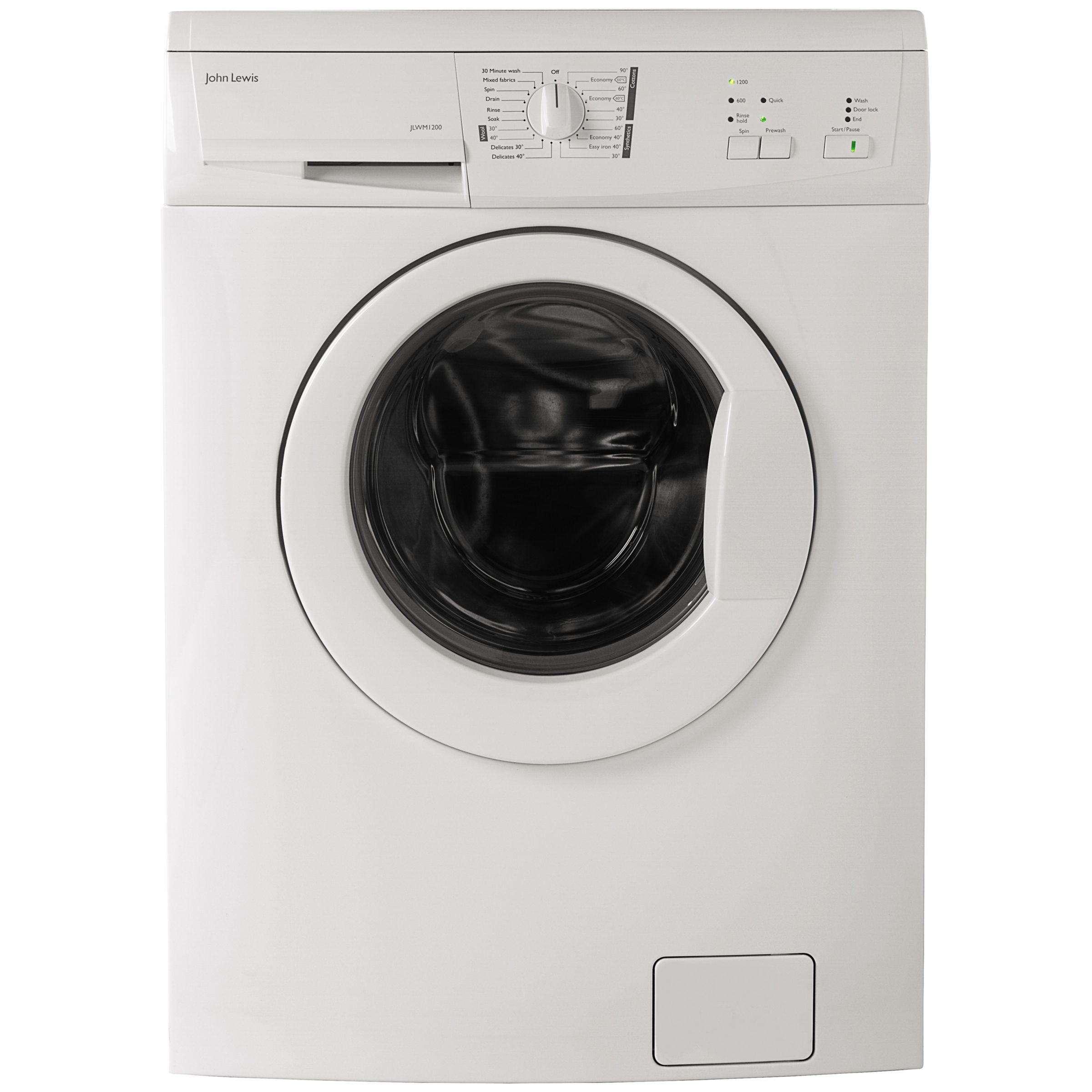 John Lewis JLWM1200 Washing Machine, White at John Lewis