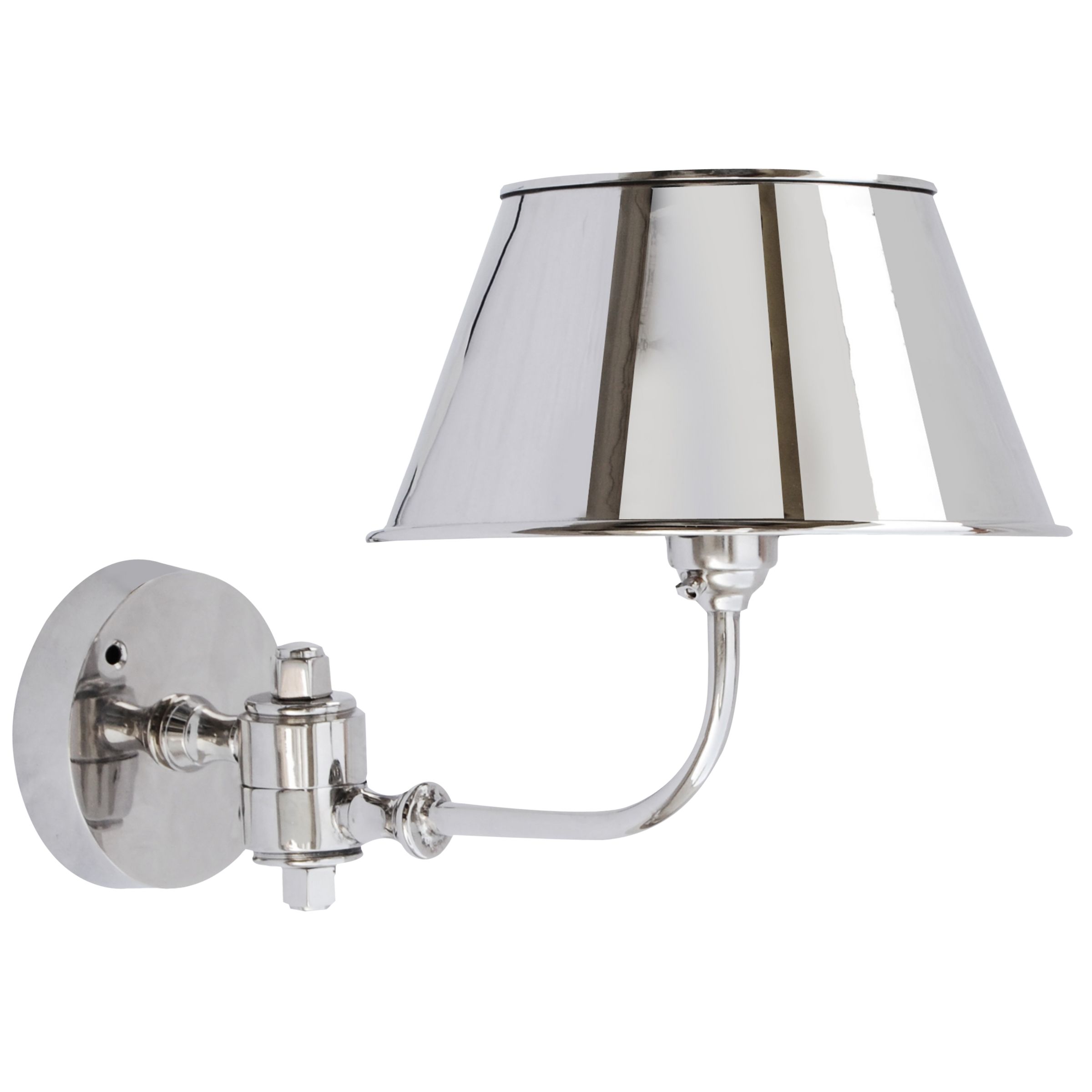 John Lewis Juliette Swing Arm Wall Light, Nickel