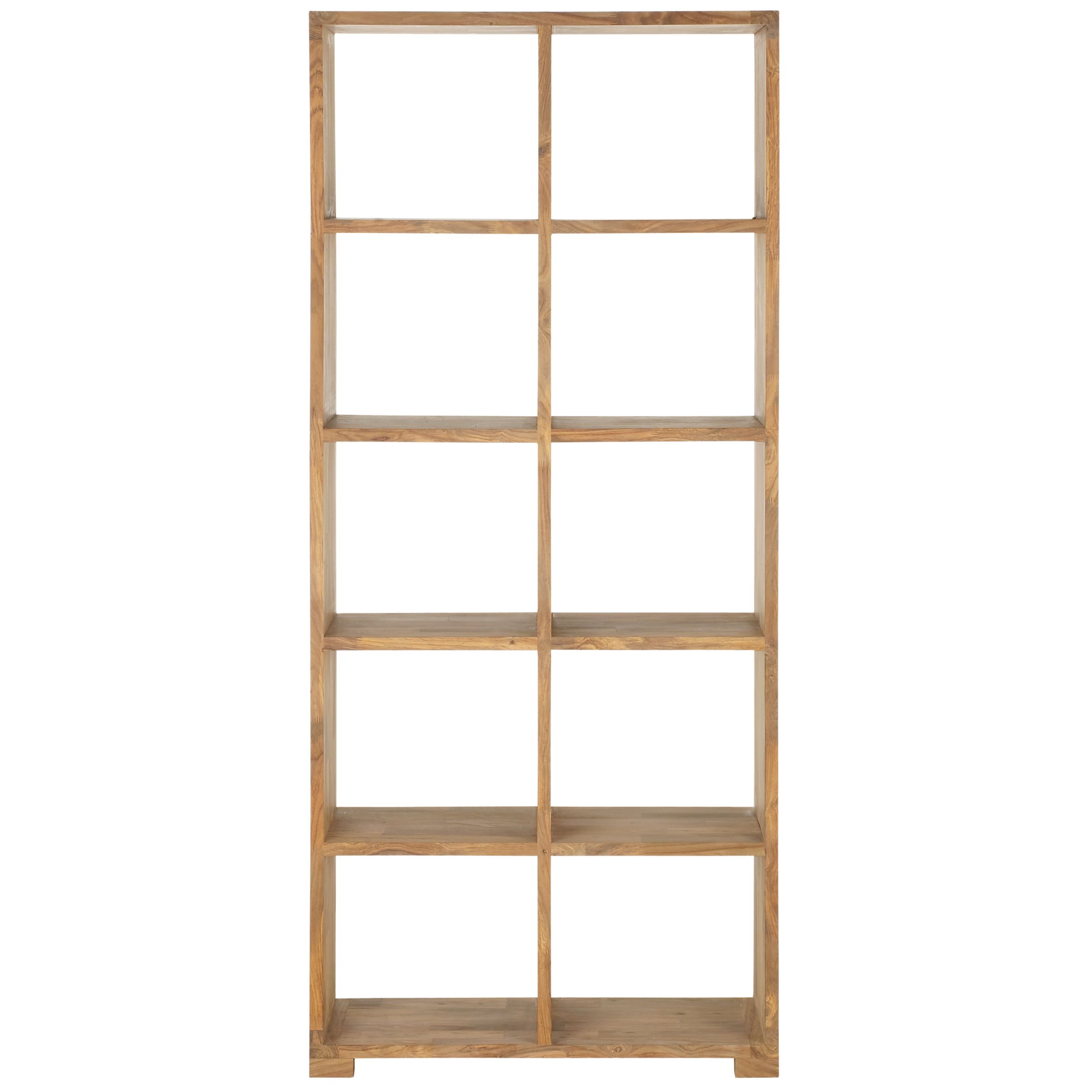 John Lewis Stowaway Double Bookcase, Unfinished at John Lewis