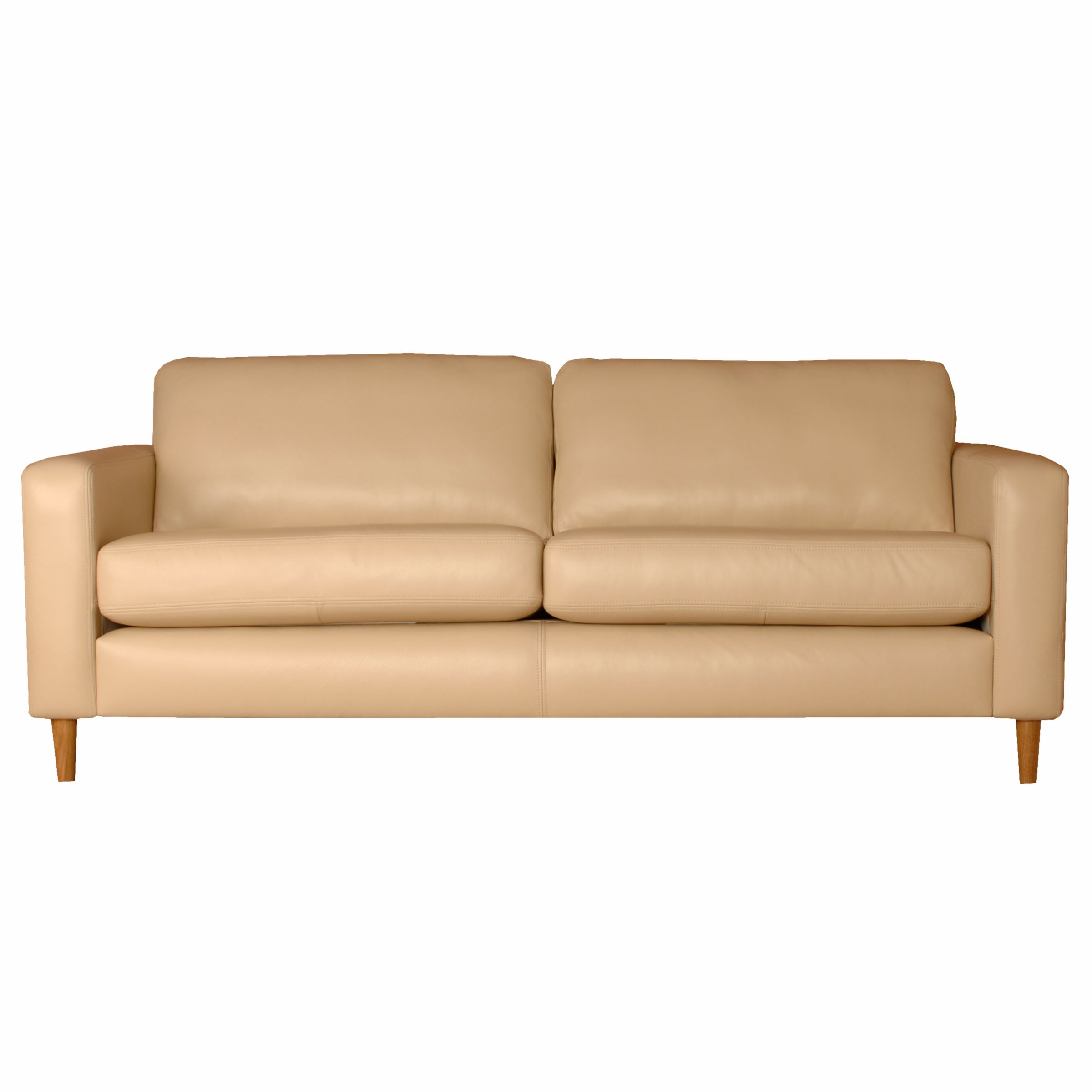 John Lewis Hoxton Leather Sofa, Vanilla