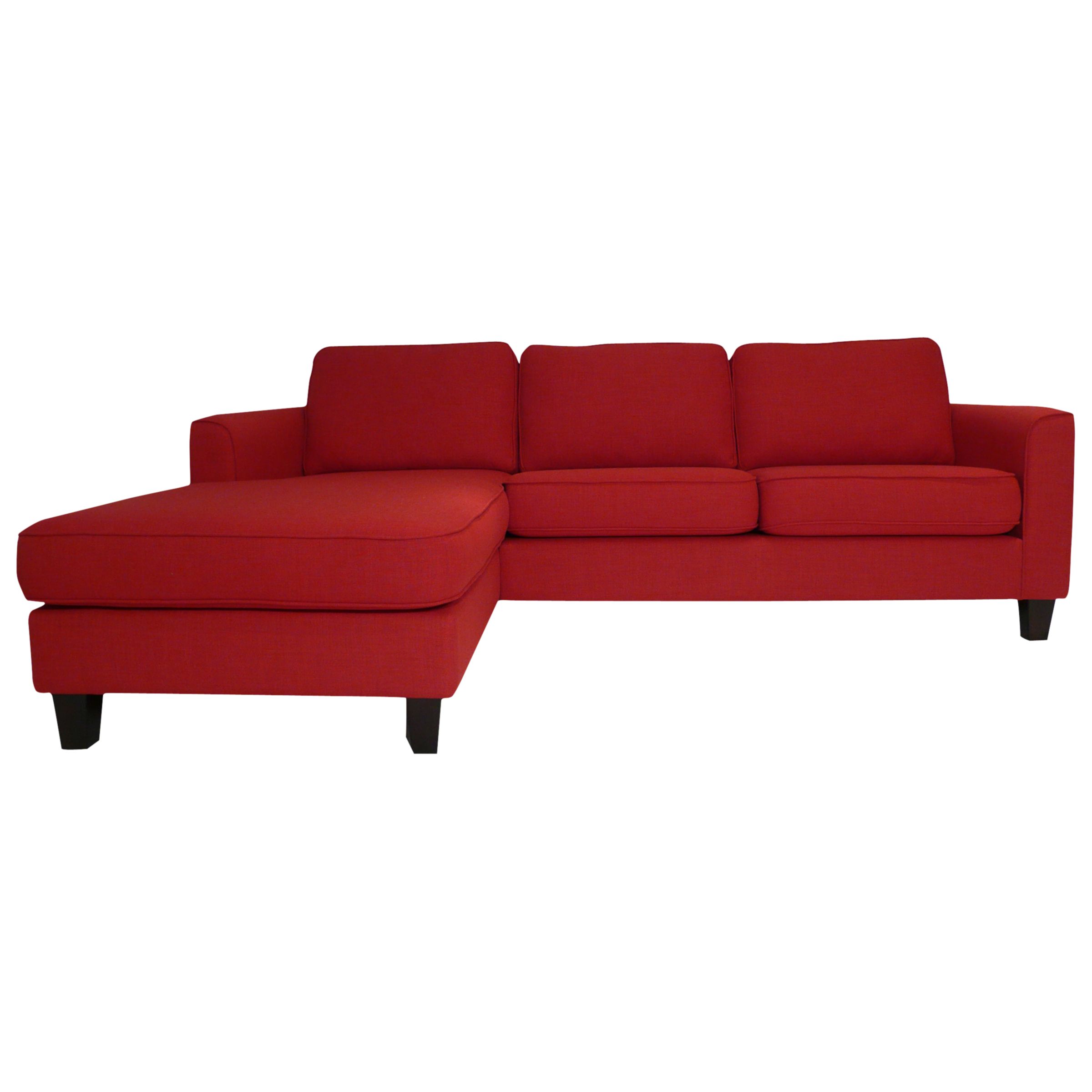 John Lewis Portia LHF Chaise End Sofa, Postbox /