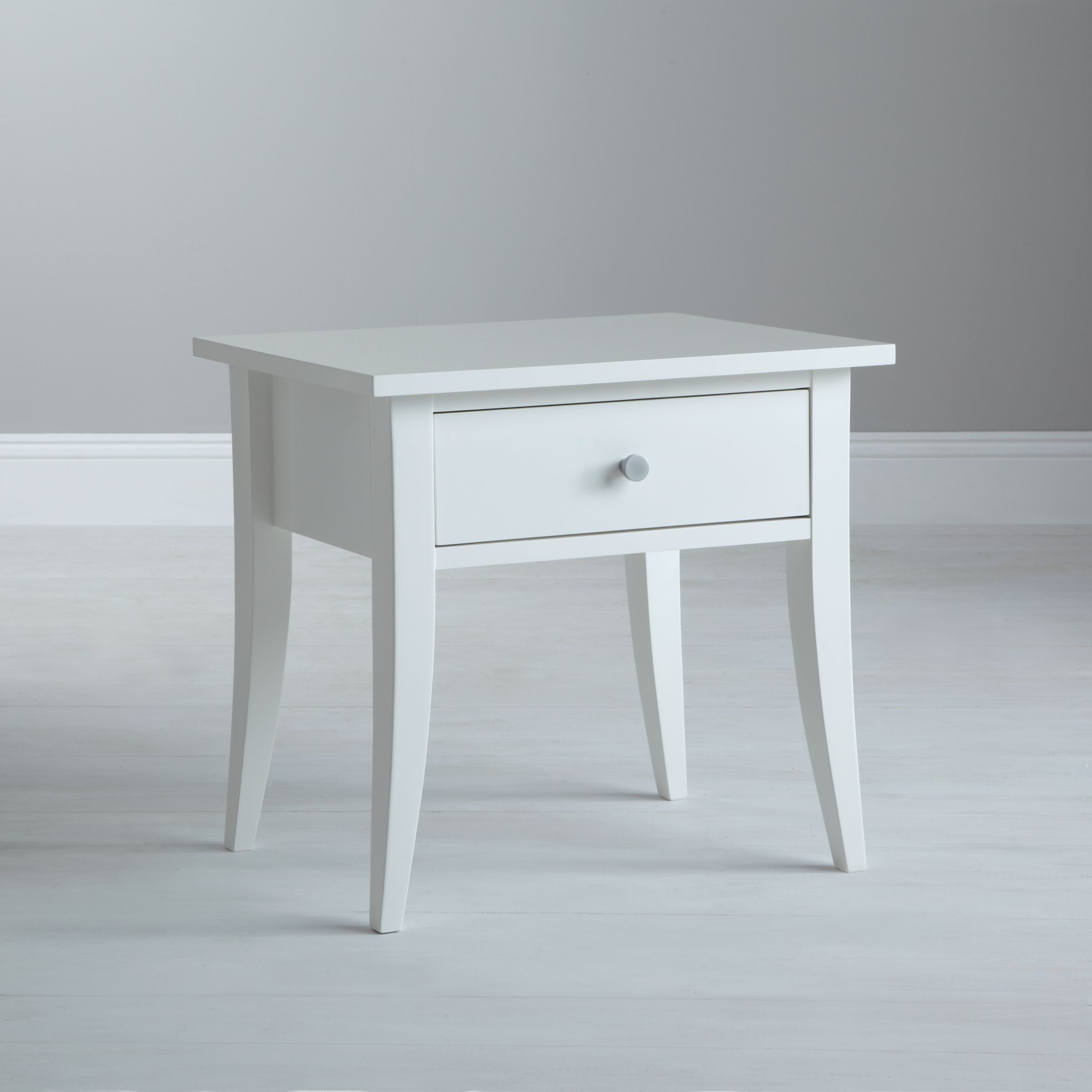 John Lewis Aspen Bedside Table, White