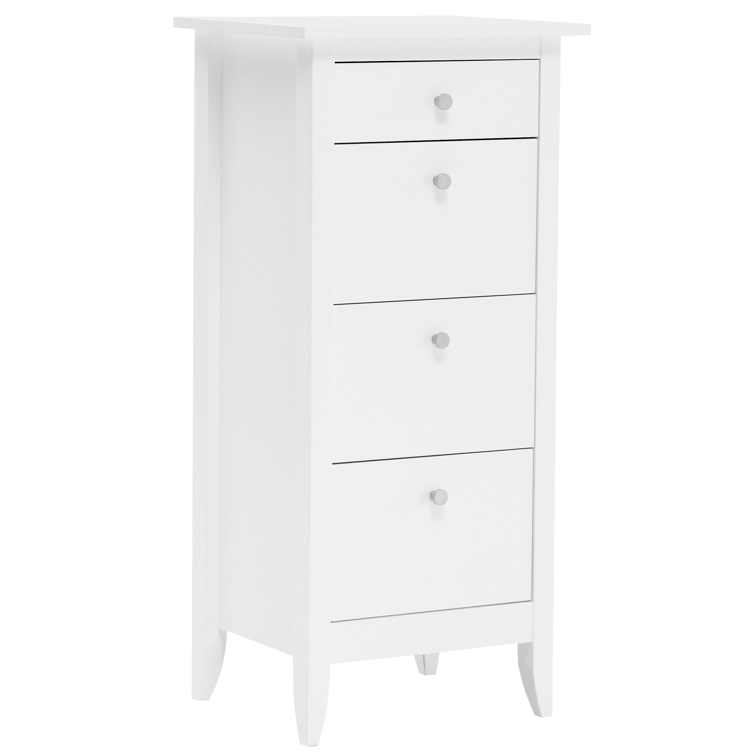 John Lewis Aspen 4 Drawer Tall Chest, White at JohnLewis