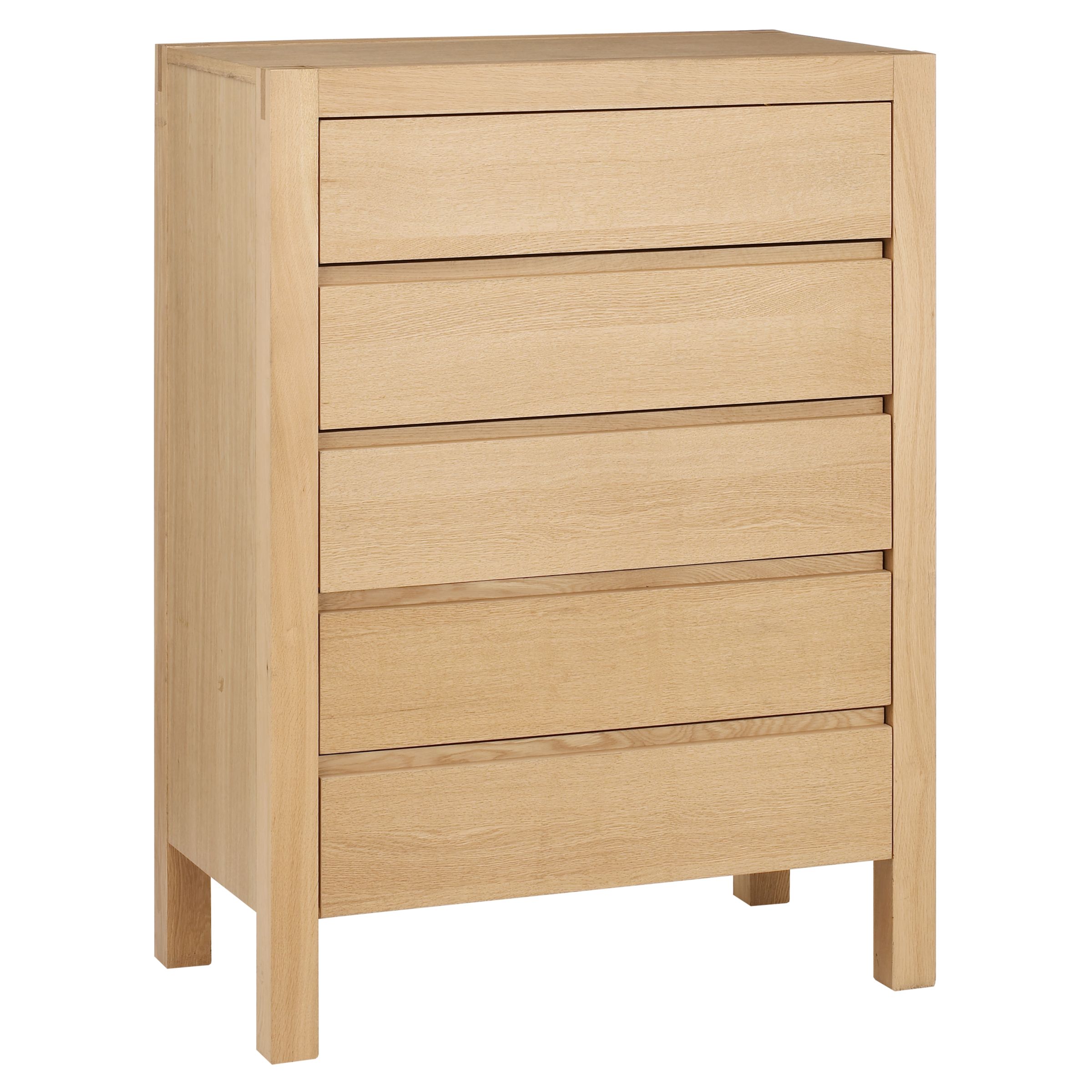 John Lewis Halsted Oak 5 Drawer Chest