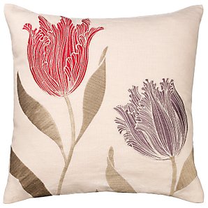 Unbranded Tulipa Linen Cushion, Putty