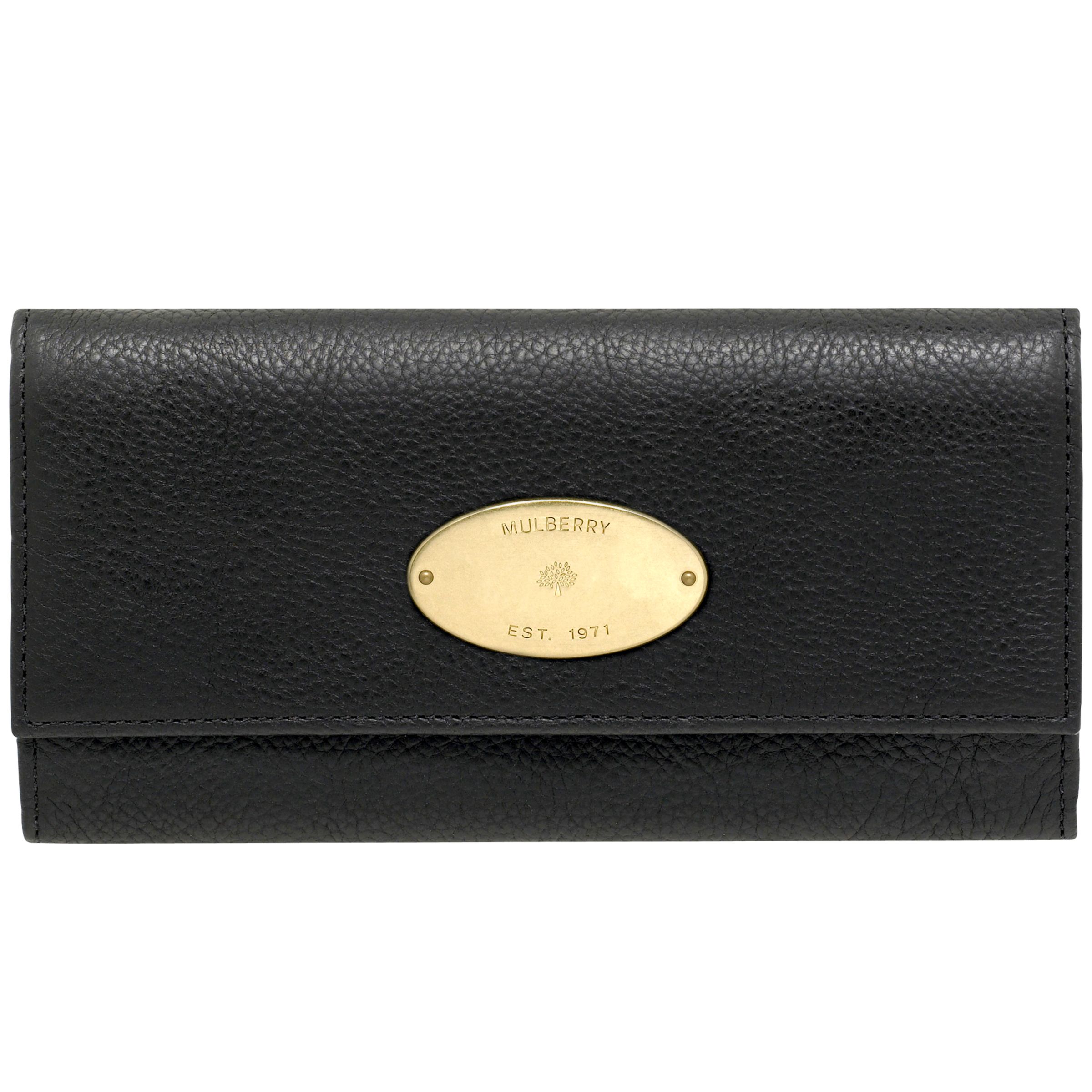 Mulberry Continental Purse, Black at John Lewis