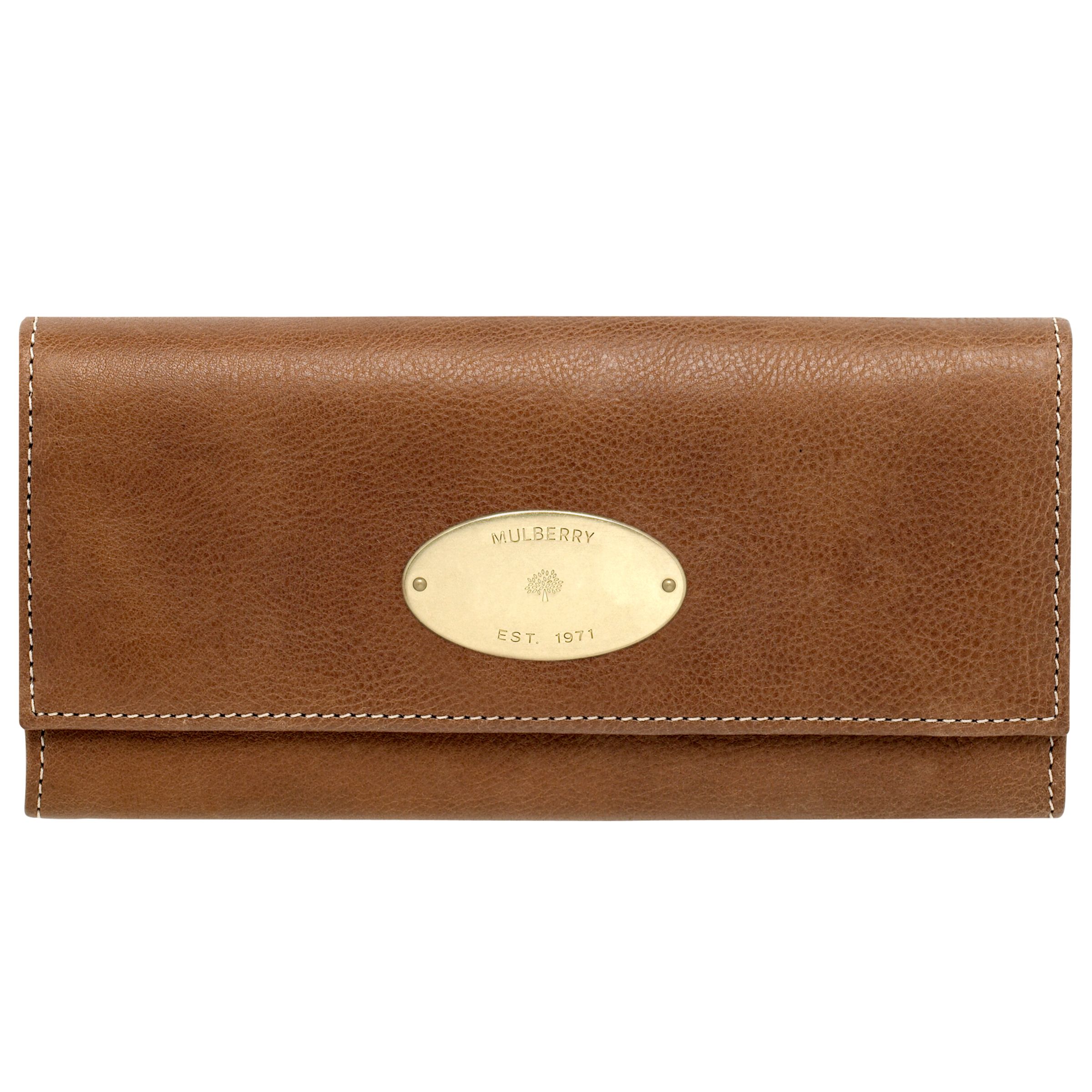 Mulberry Continental Purse, Oak at John Lewis