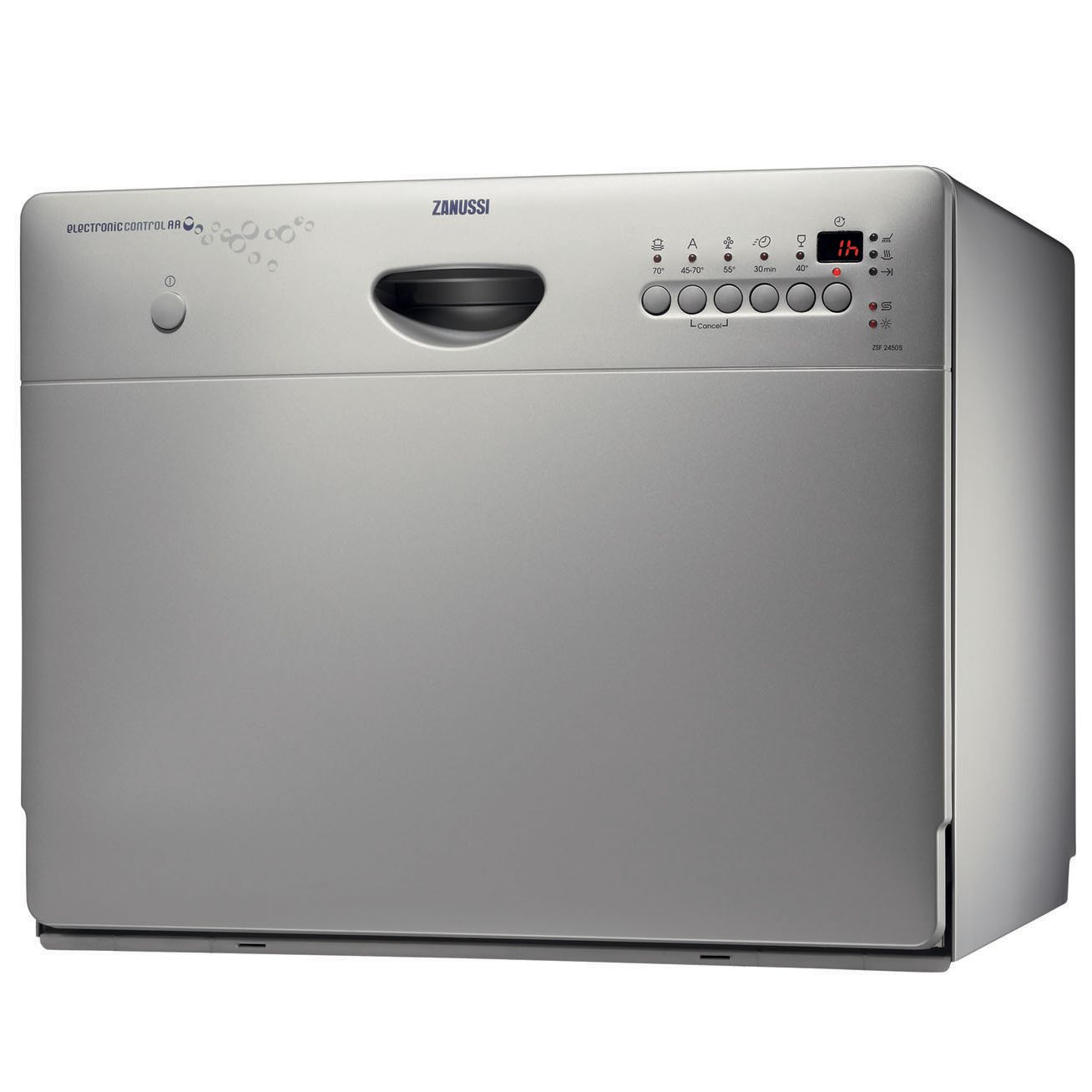 Zanussi ZSF2450S Compact Dishwasher, Silver at John Lewis