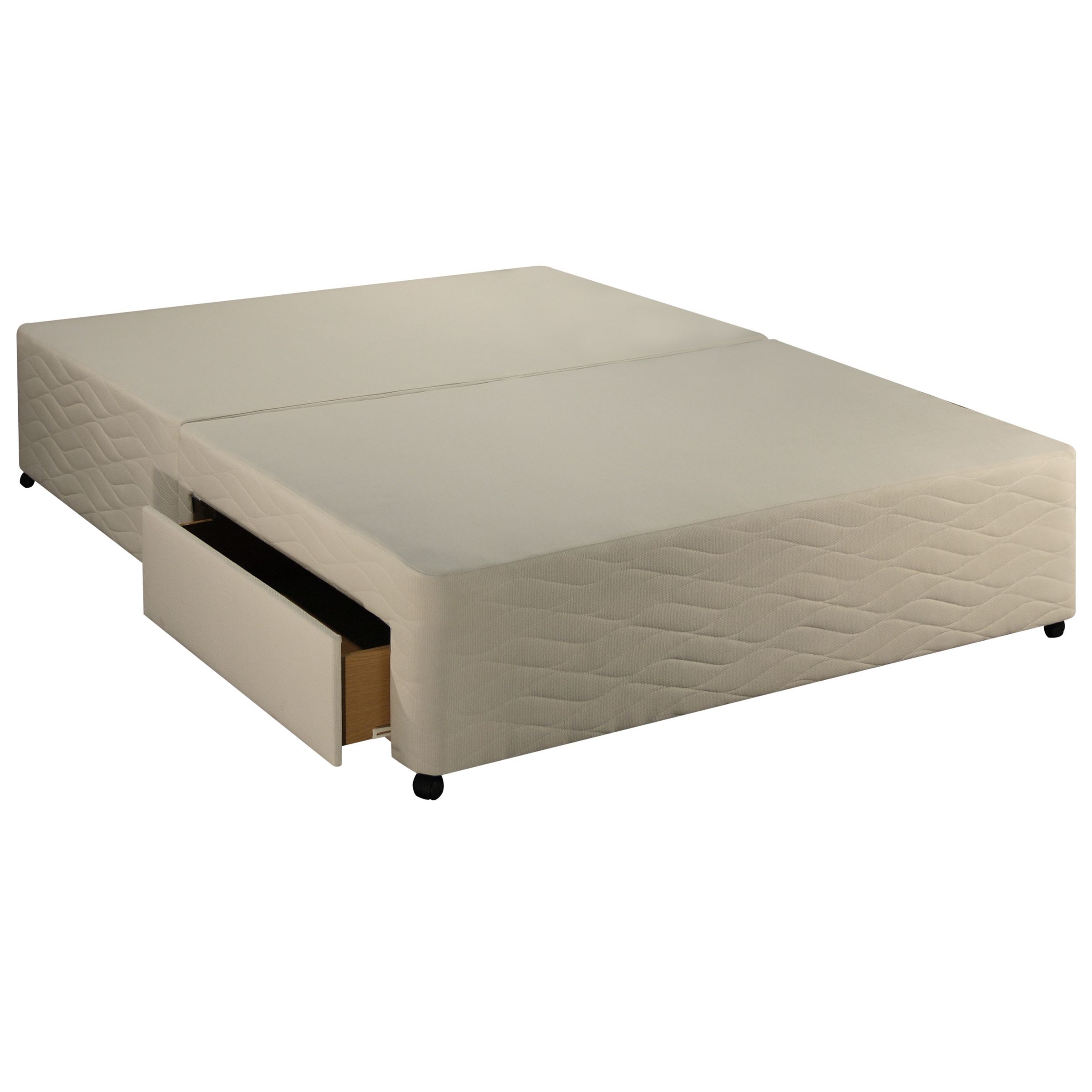 John Lewis Memory Sprung Edge Drawer Divan Base, Single at John Lewis