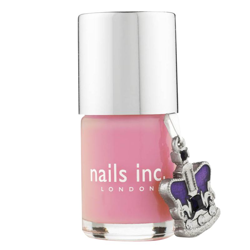 Nails Inc South Molton St Nail Polish with Crown Charm, Pale Pink Nails Inc South Molton St Nail Polish with Crown Charm, Pale Pink