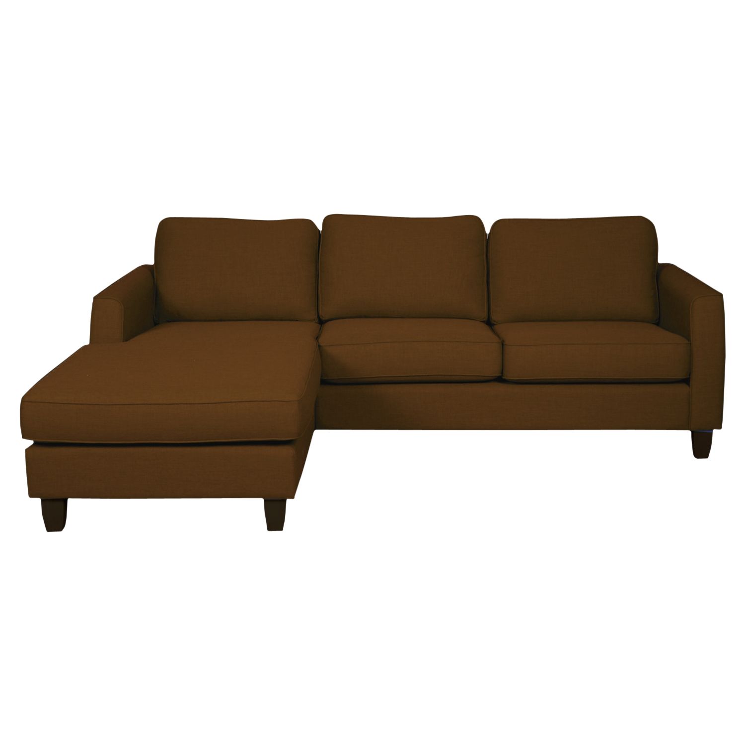 John Lewis Portia LHF Chaise End Sofa, Mocha /