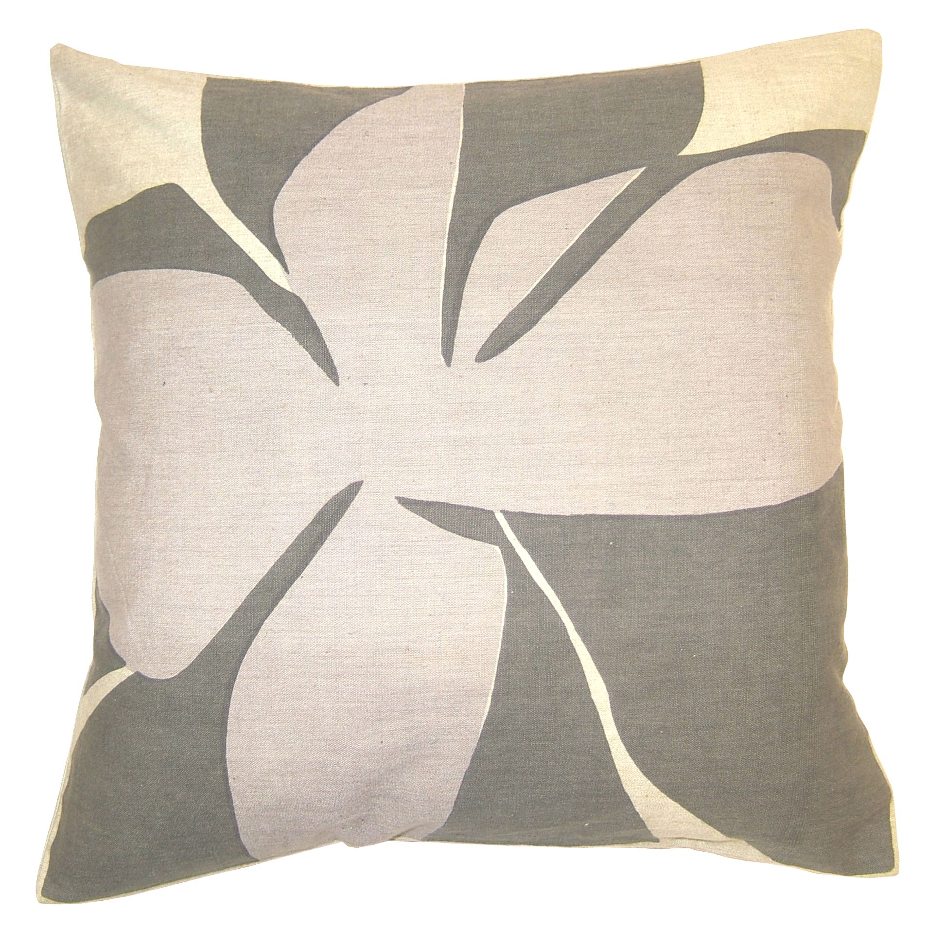 John Lewis Abstract Bloom Cushion, Grey, One size