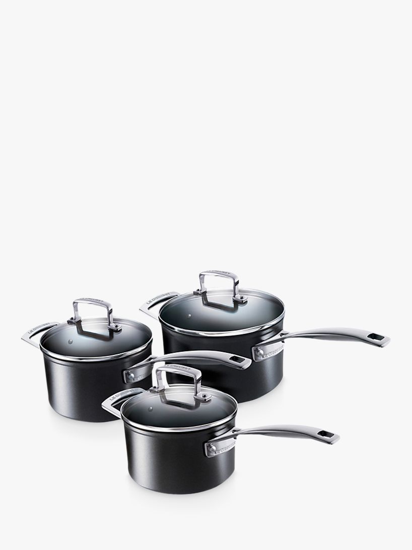 Le Creuset Toughened Non-Stick 3 Piece Saucepan Set at John Lewis