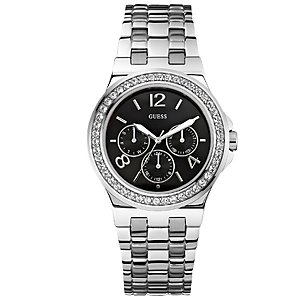 Guess W16561L1 Puzzle Womens Watch, Silver