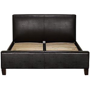 Calabria Faux Leather Bedstead, Chocolate, Single