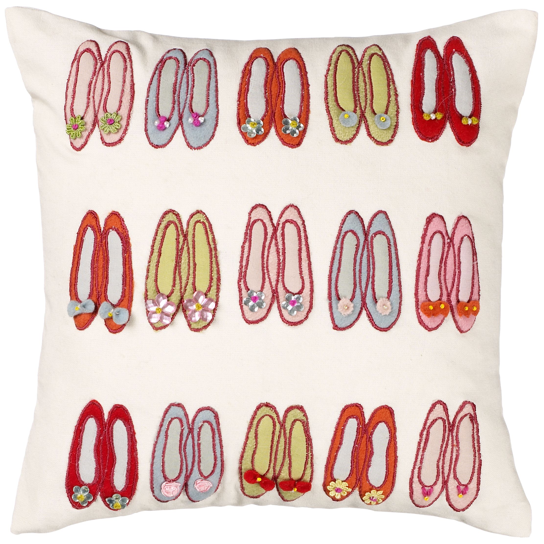 John Lewis Ballet Pumps Cushion, Cream