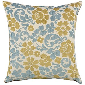 Unbranded Acanthus Scroll Cushion, Blue
