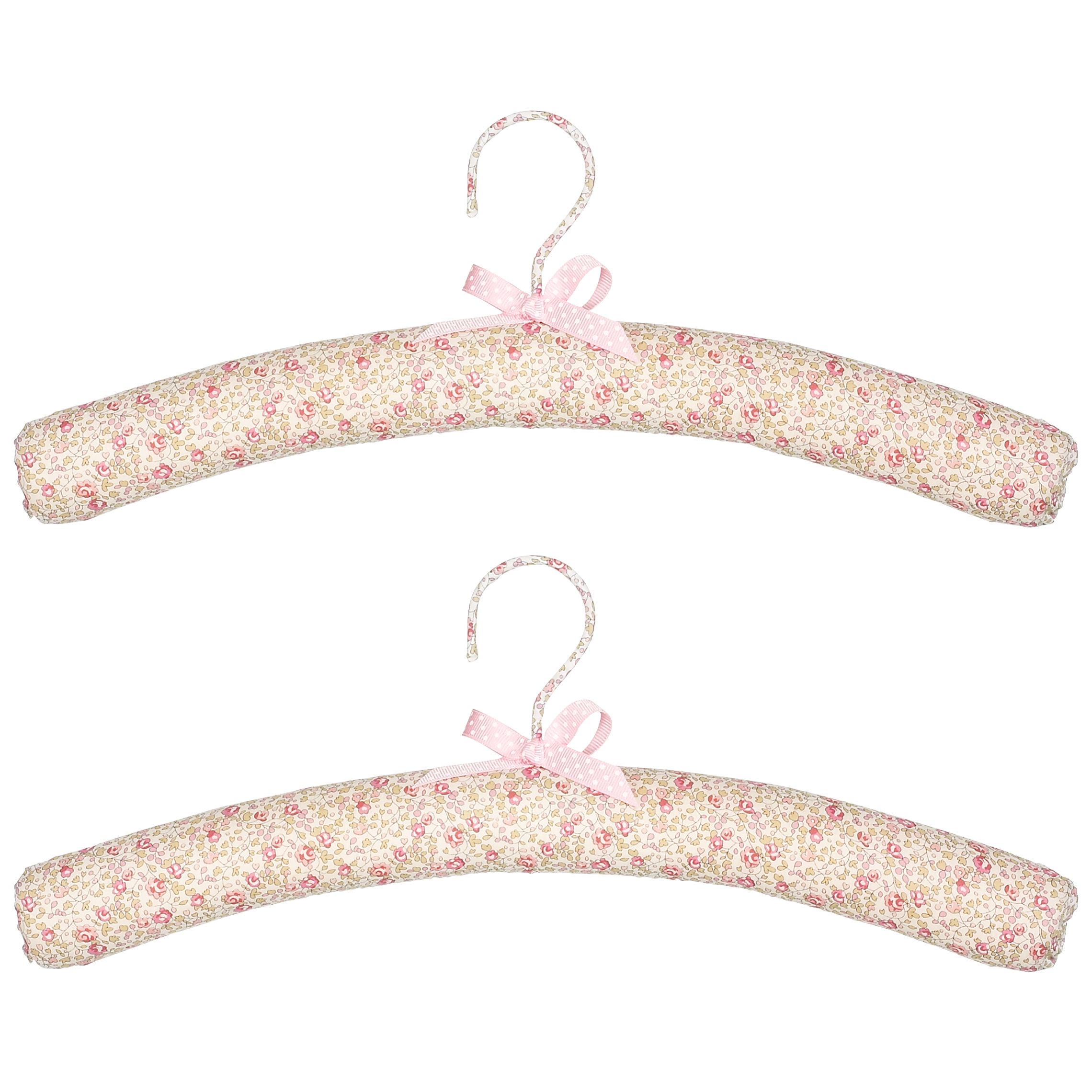 John Lewis Liberty Cotton Hangers, Pack of 2, Pink