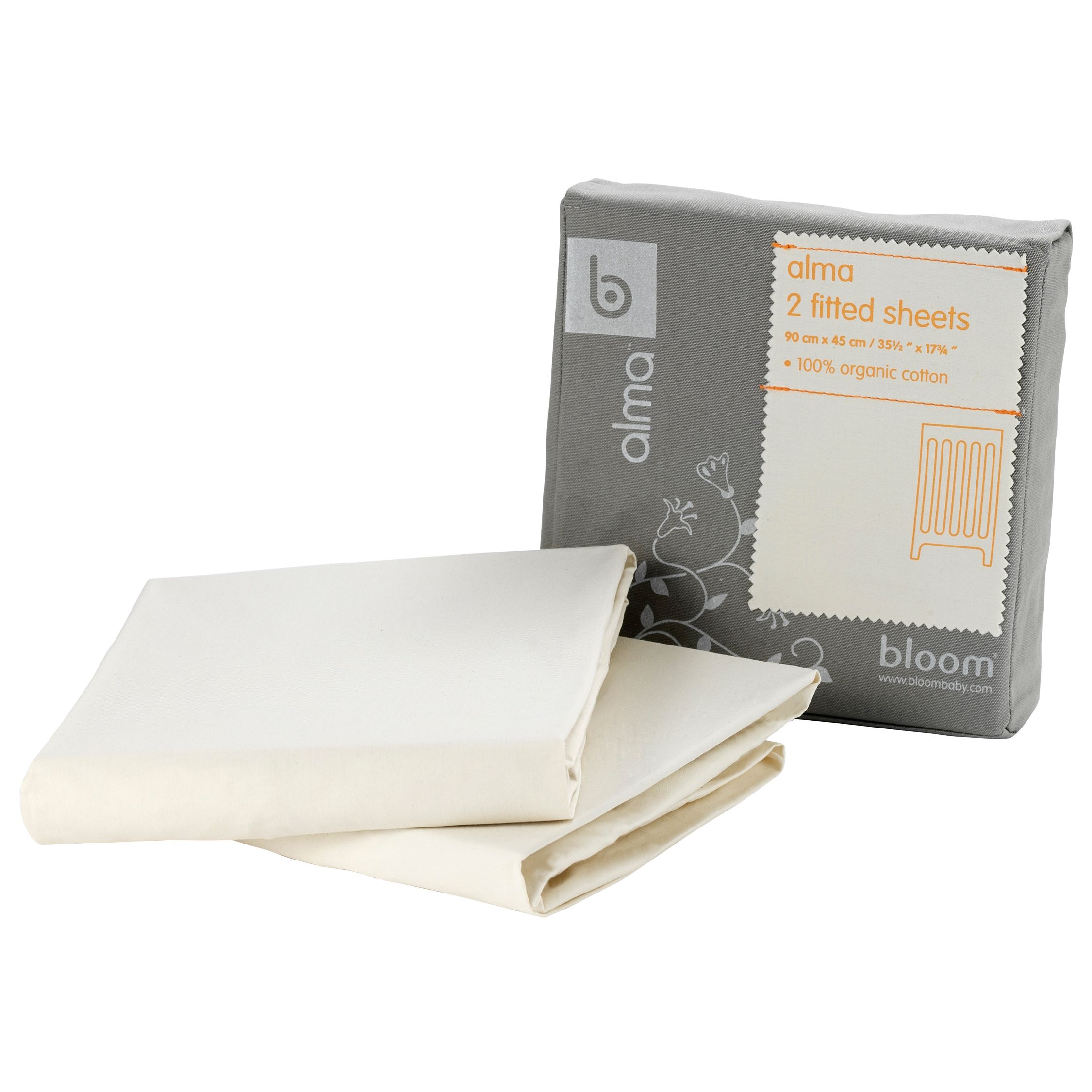 bloom Alma Fitted Cot Sheet Natural Wheat Pack of 2