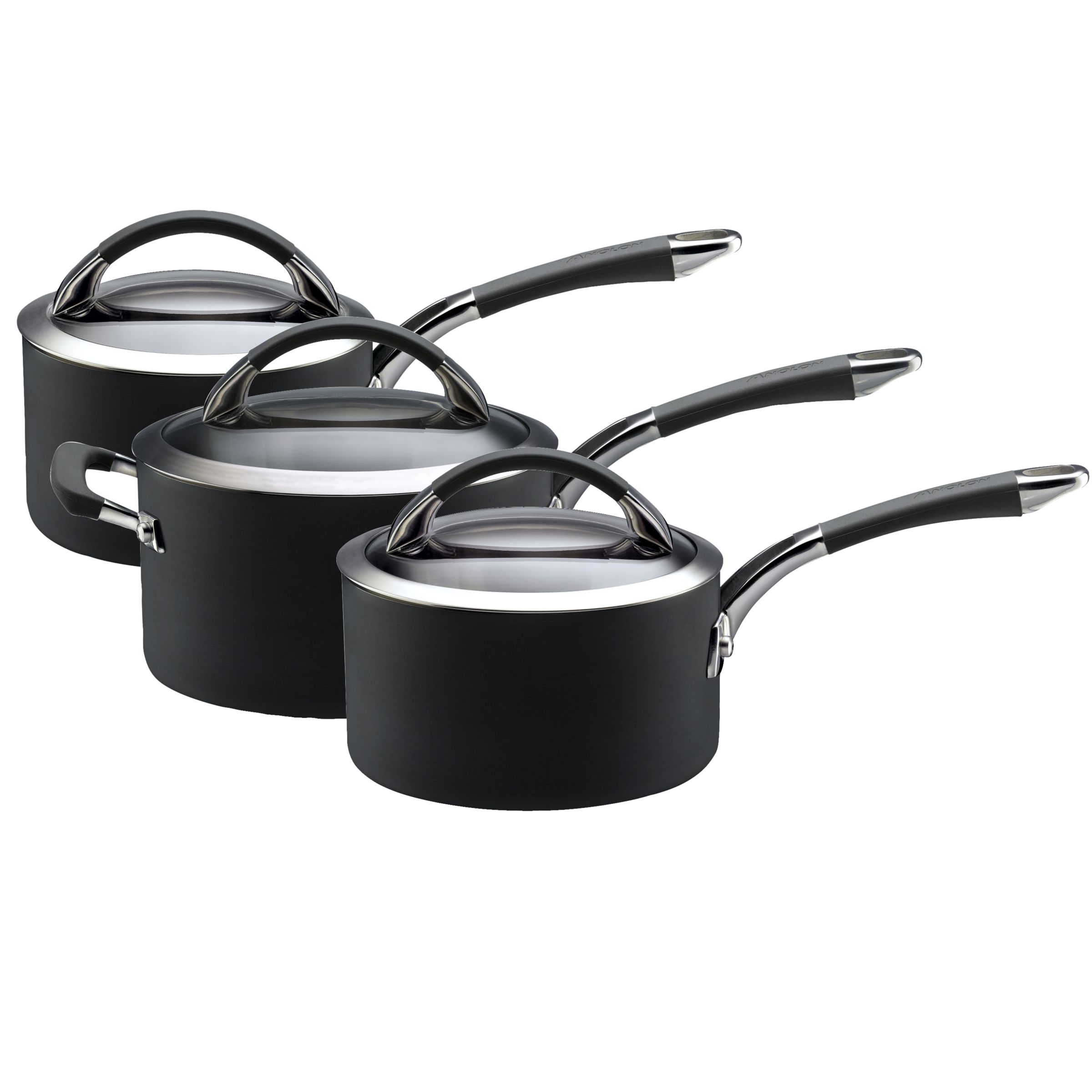 Raymond Blanc by Anolon Clad 3 Piece Saucepan Set at John Lewis