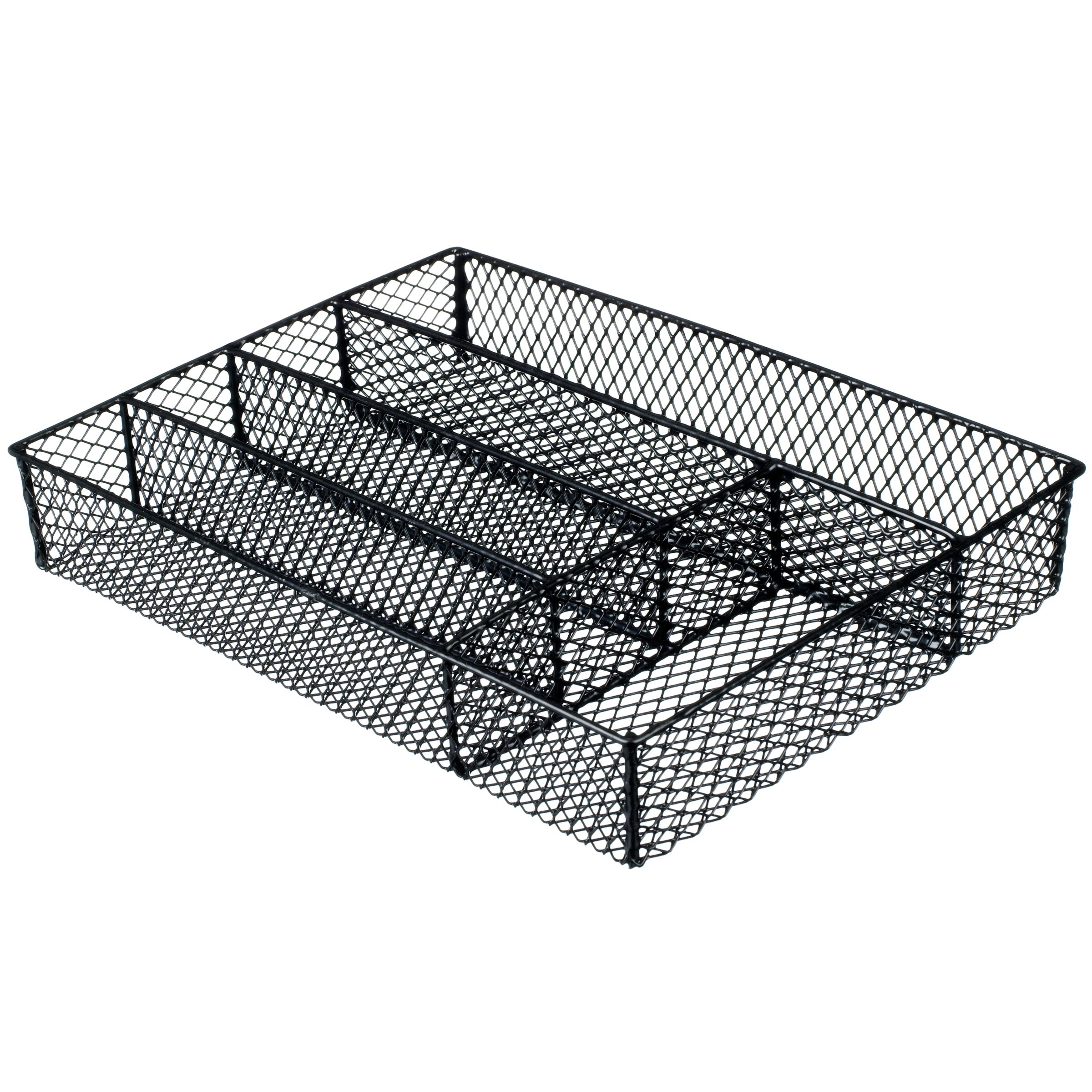 John Lewis Steel Cutlery Tray Black