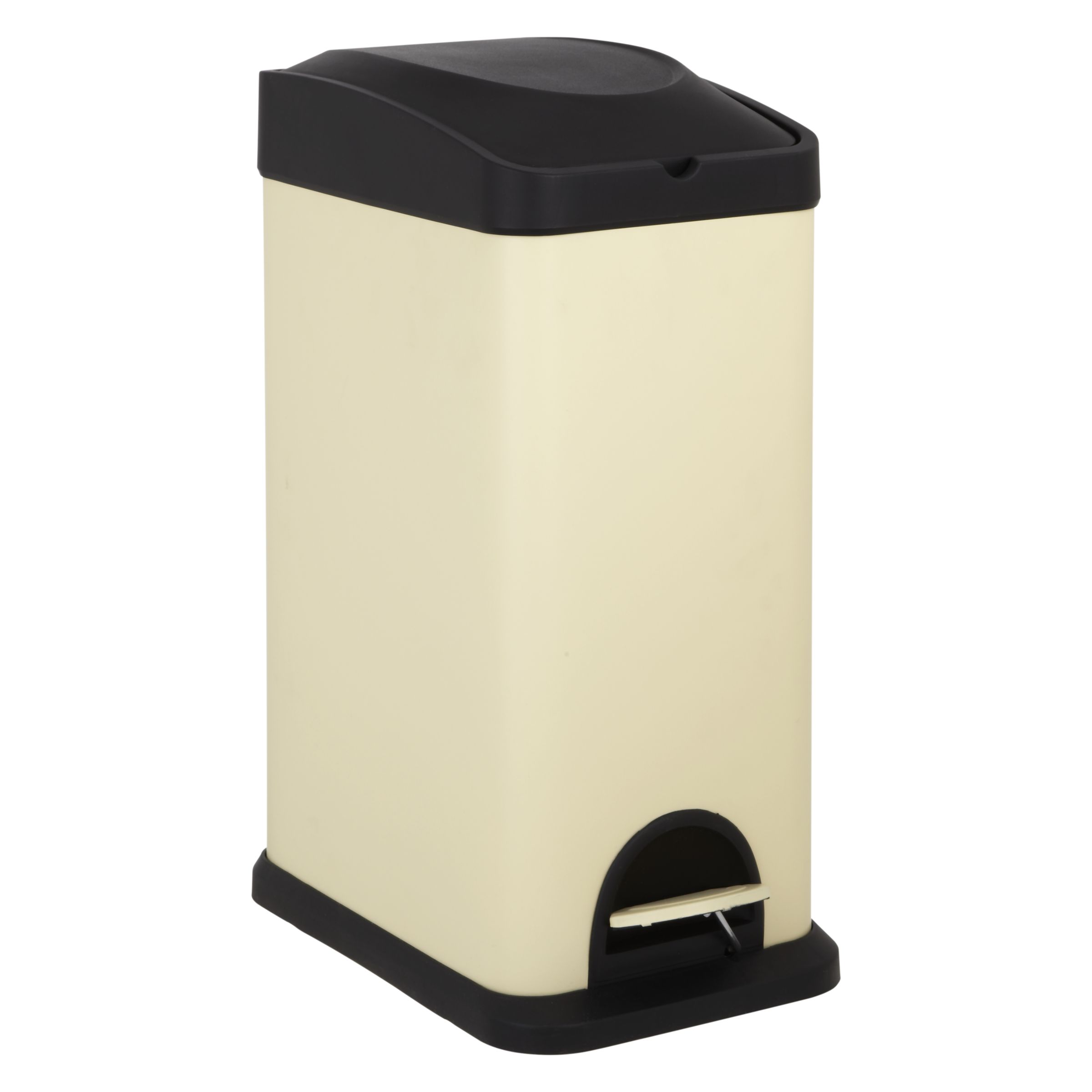 John Lewis Slim Pedal Bin, Stainless Steel, 15L
