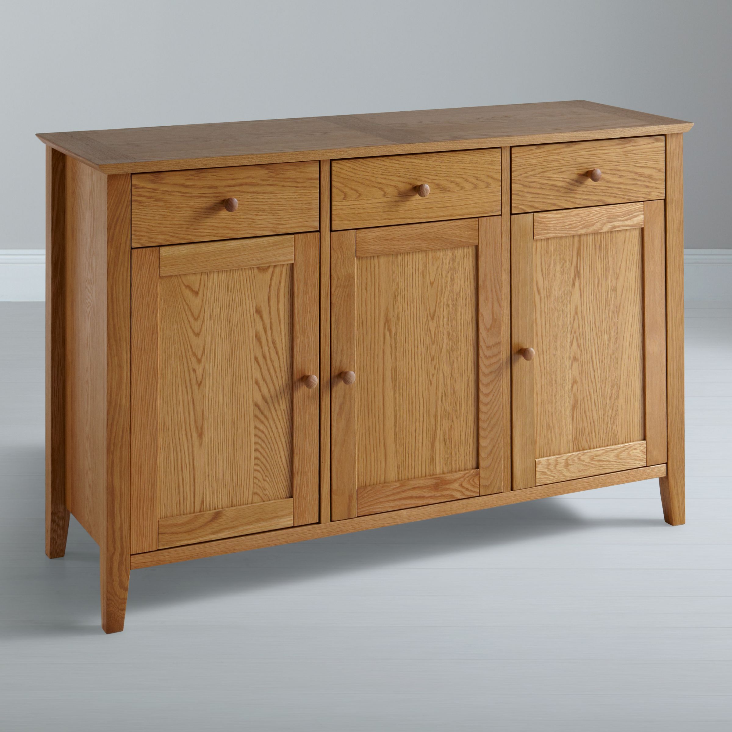 John Lewis Ellis 3 Door Sideboard, Light Oak, width 124cm