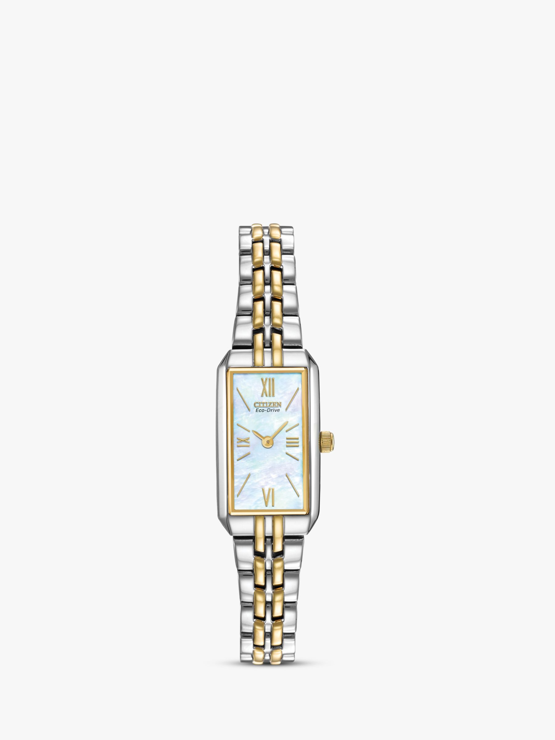 Citizen EG2694-59D Women's Eco-Drive Silhouette Watch, Silver/Gold at John Lewis