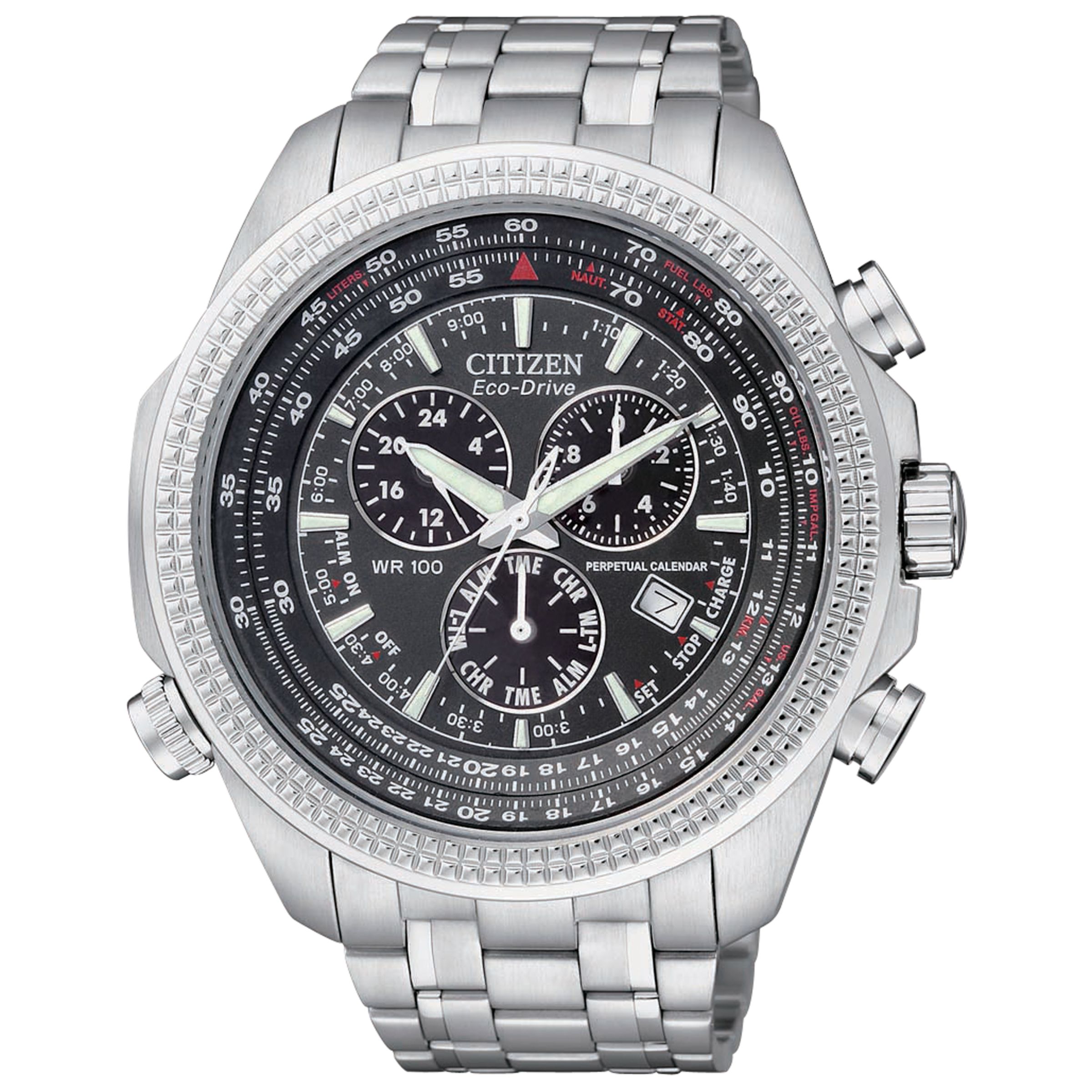 Citizen BL5400-52E Men's Perpetual Calendar Watch, Silver