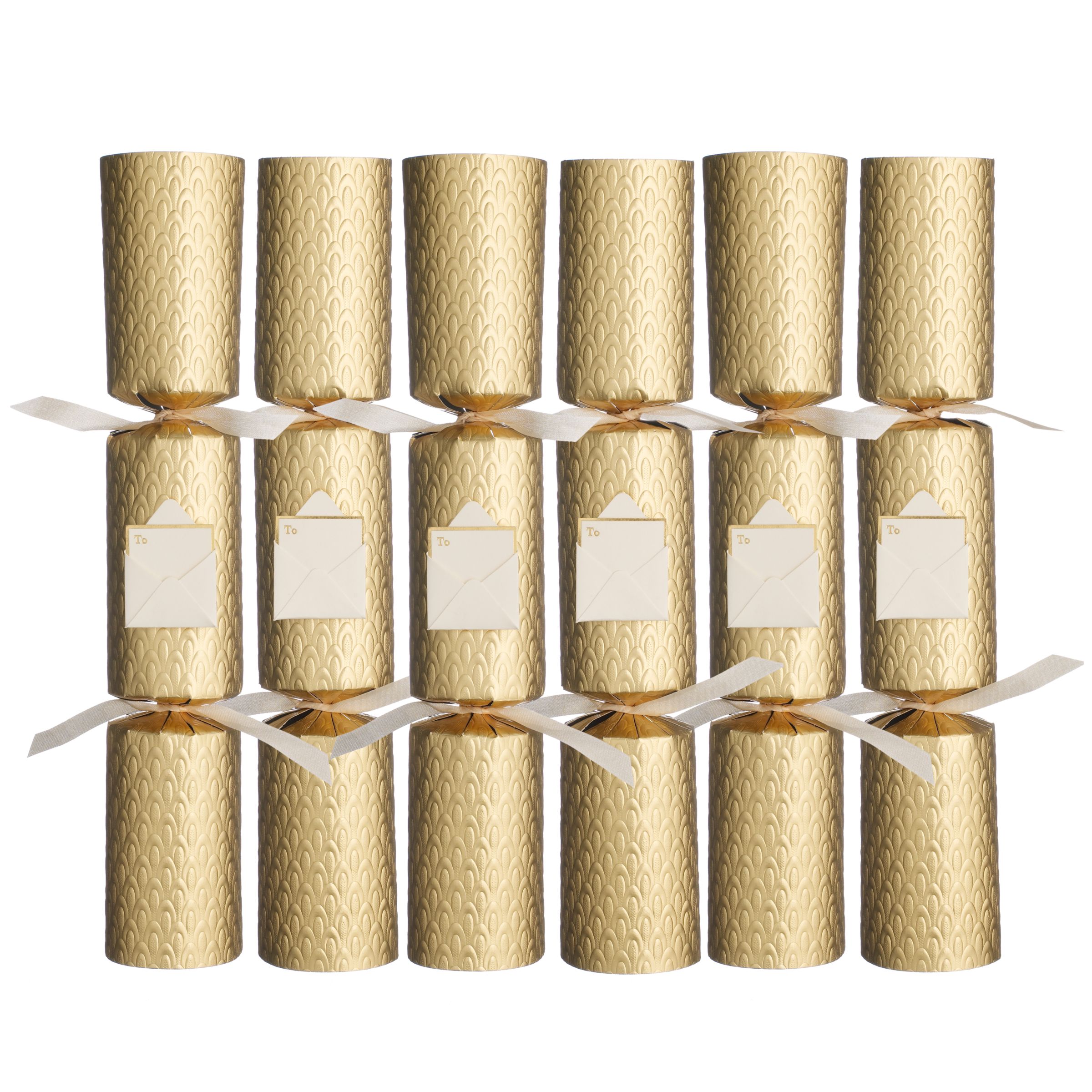John Lewis Gold Embossed Fill Your Own Crackers, Box of 6