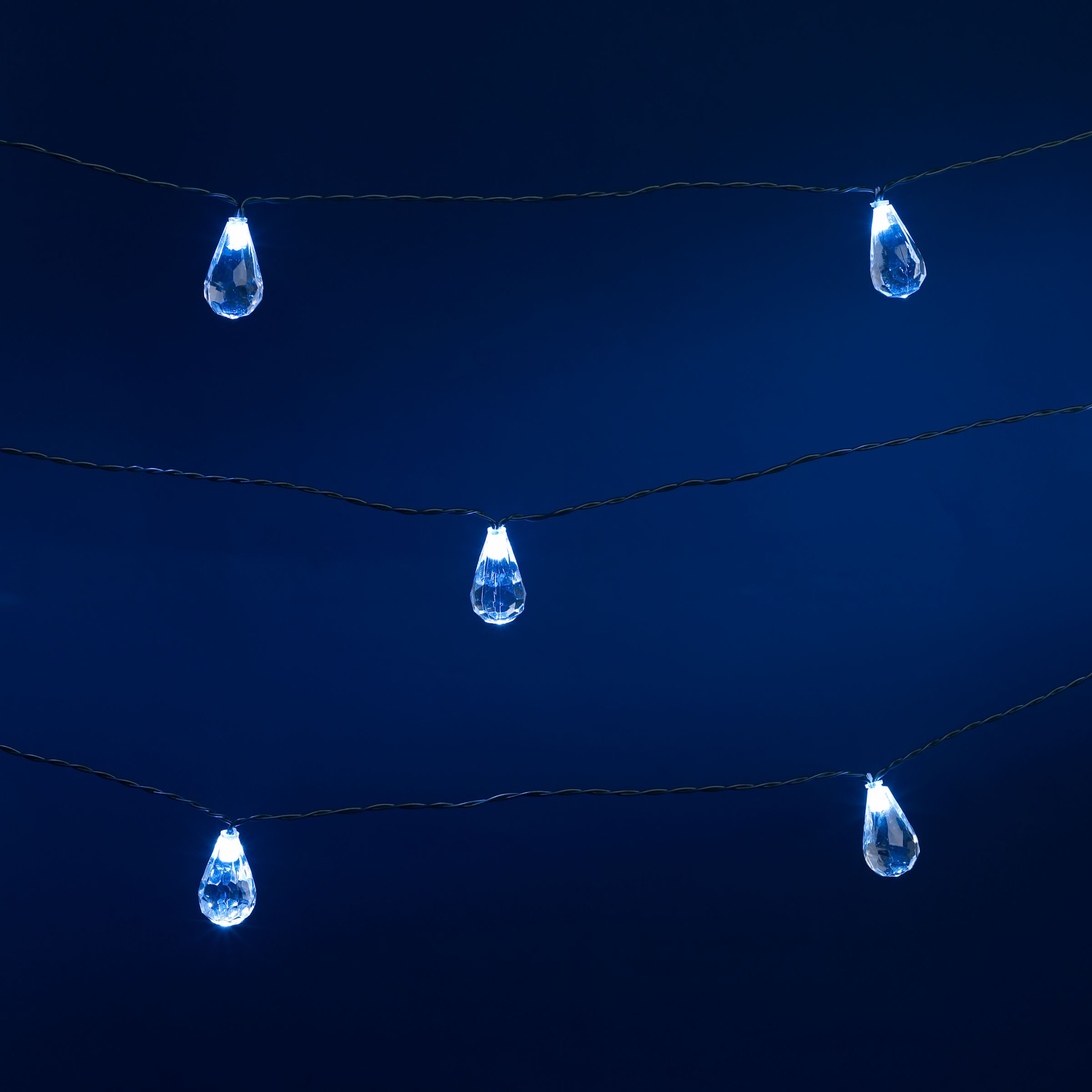 John Lewis 20 Diamond Fairy Lights, 5cm