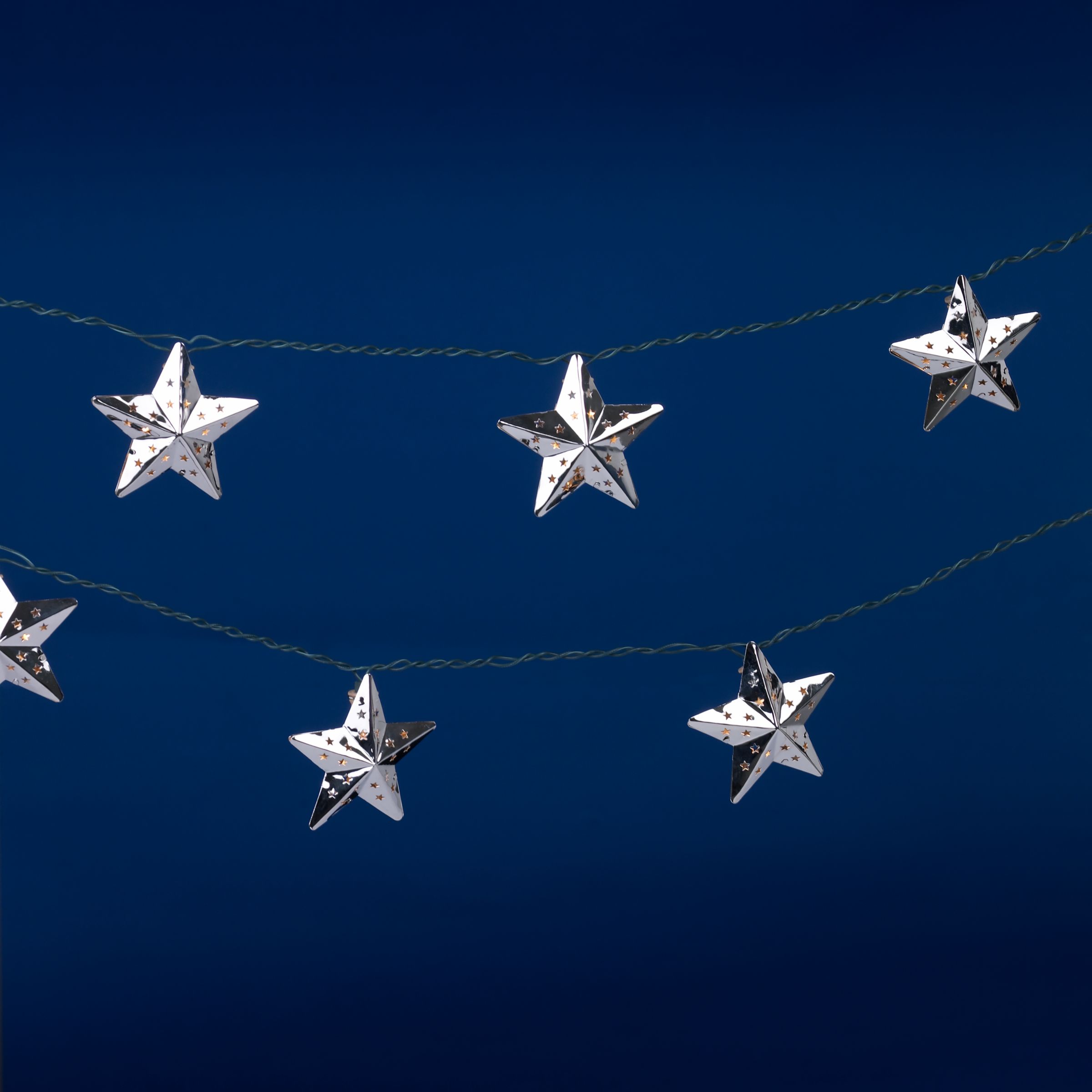 John Lewis 10 Metal Star Fairy Lights