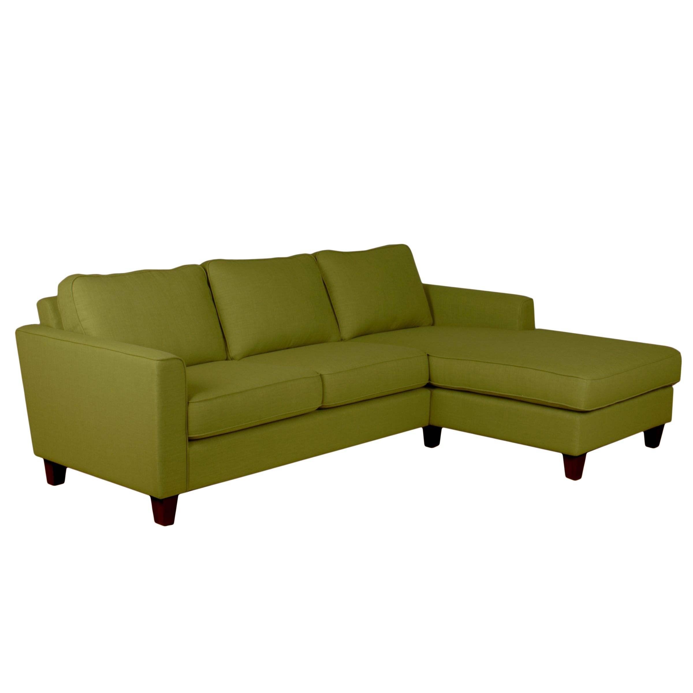 John Lewis Portia RHF Chaise End Sofa, Olive /