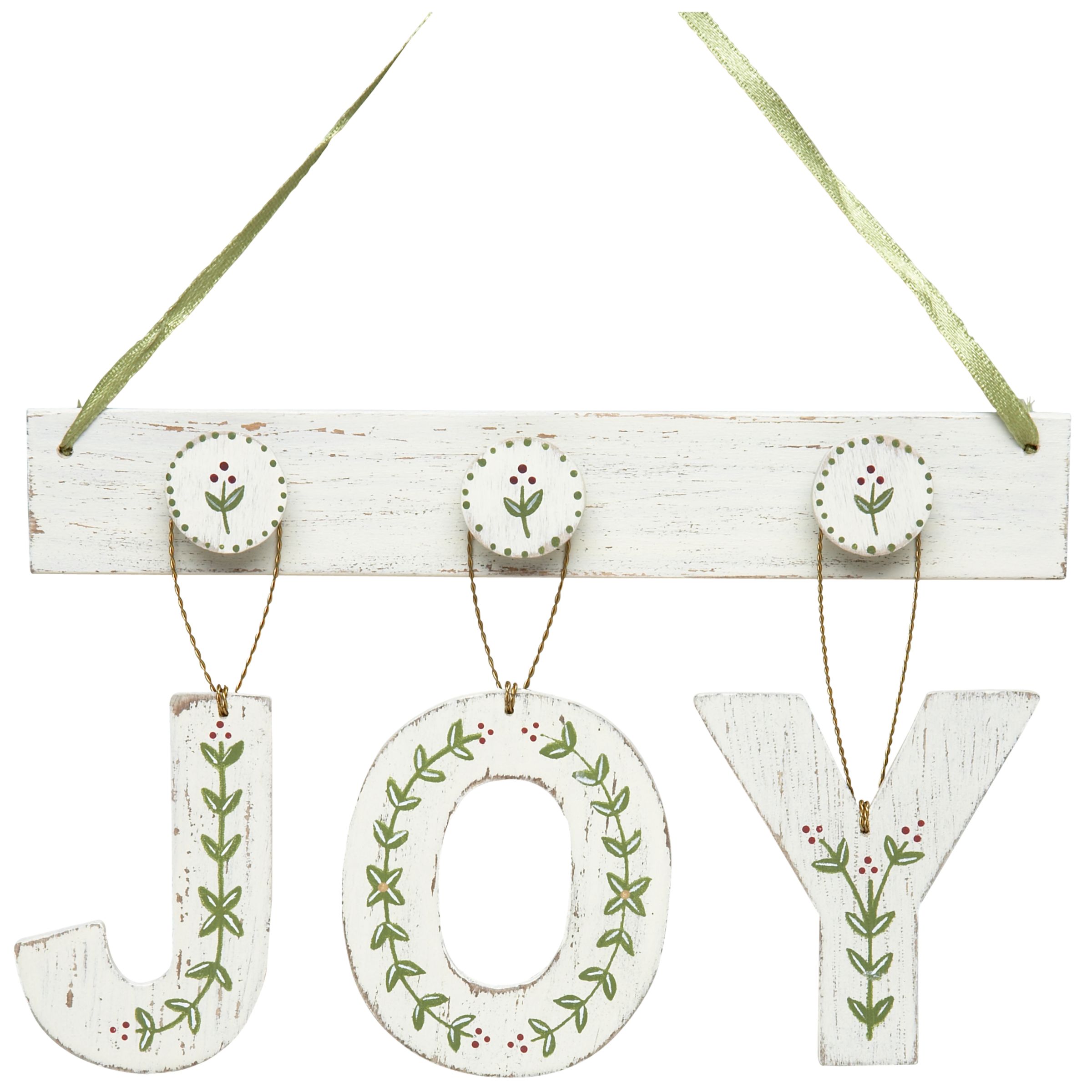 John Lewis Wooden JOY Christmas Decoration